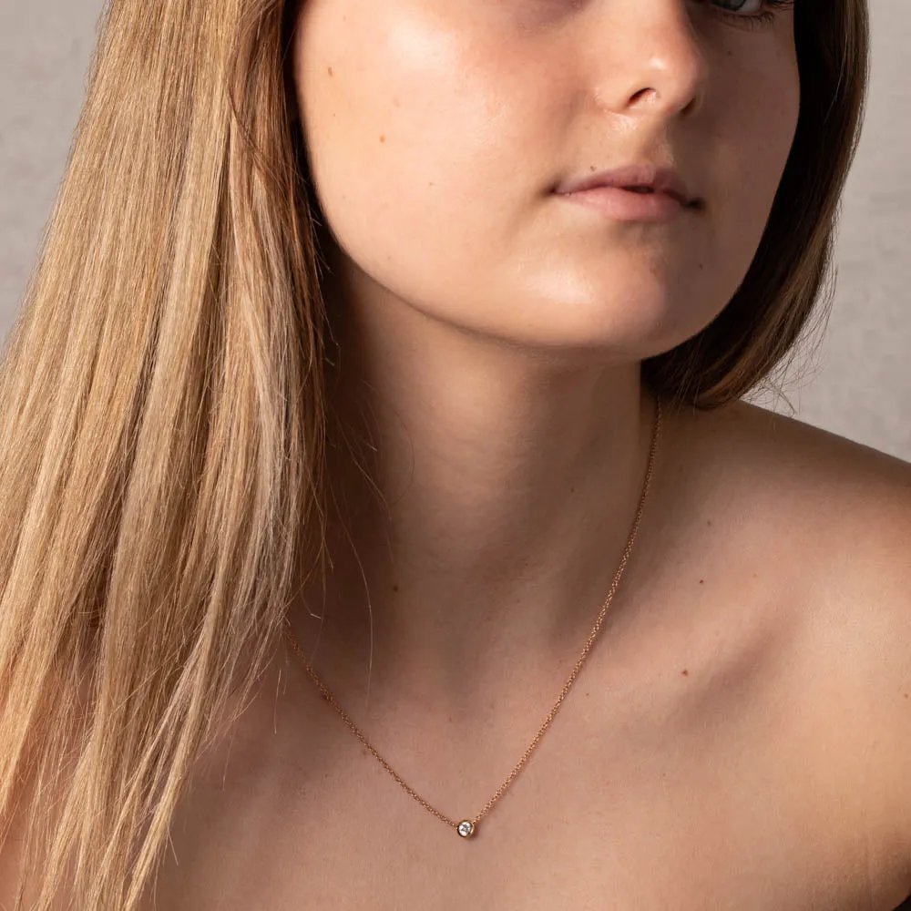 18ct Rose Gold .21ct Diamond Natalia Pendant