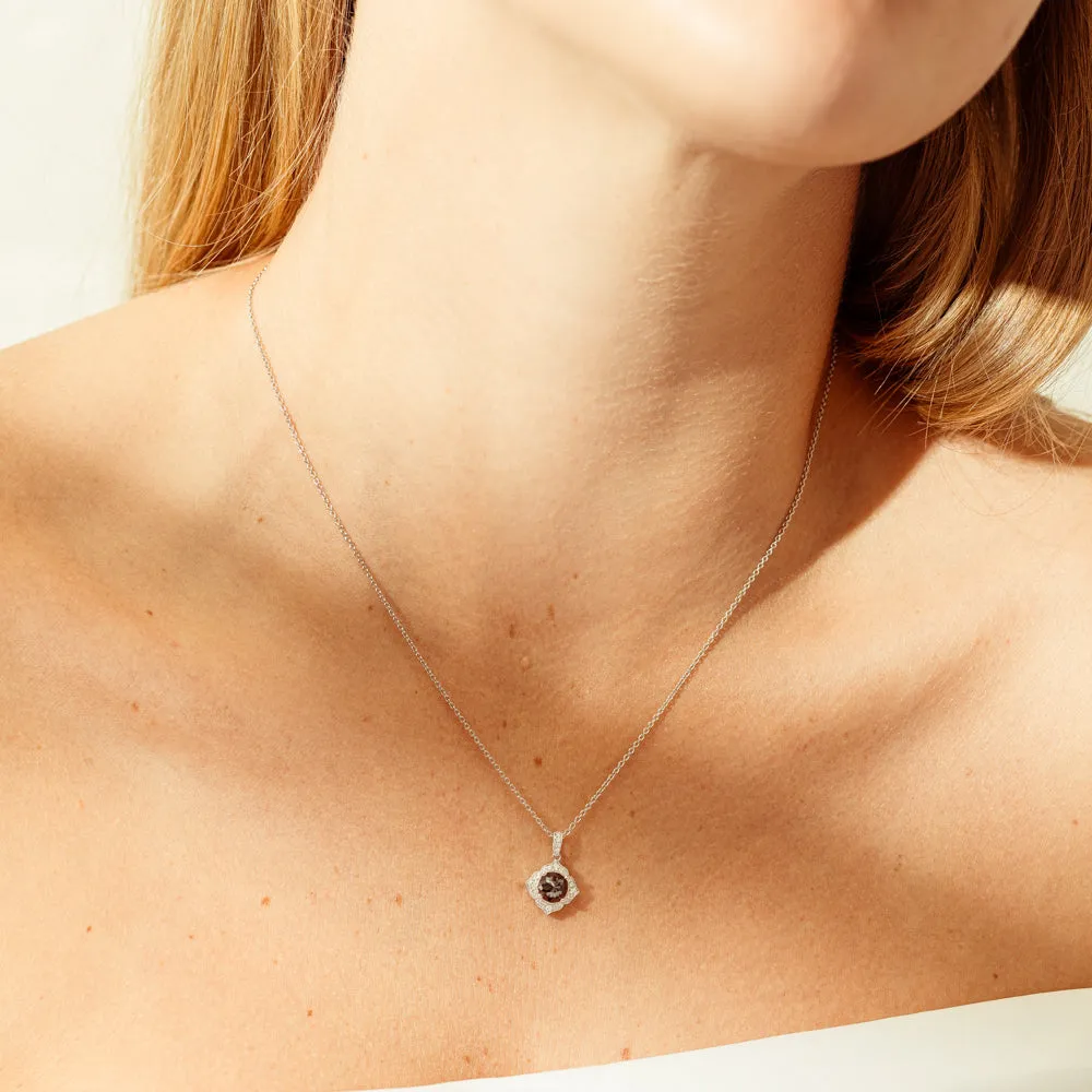 18ct White Gold .96ct Black Diamond Paramount Pendant