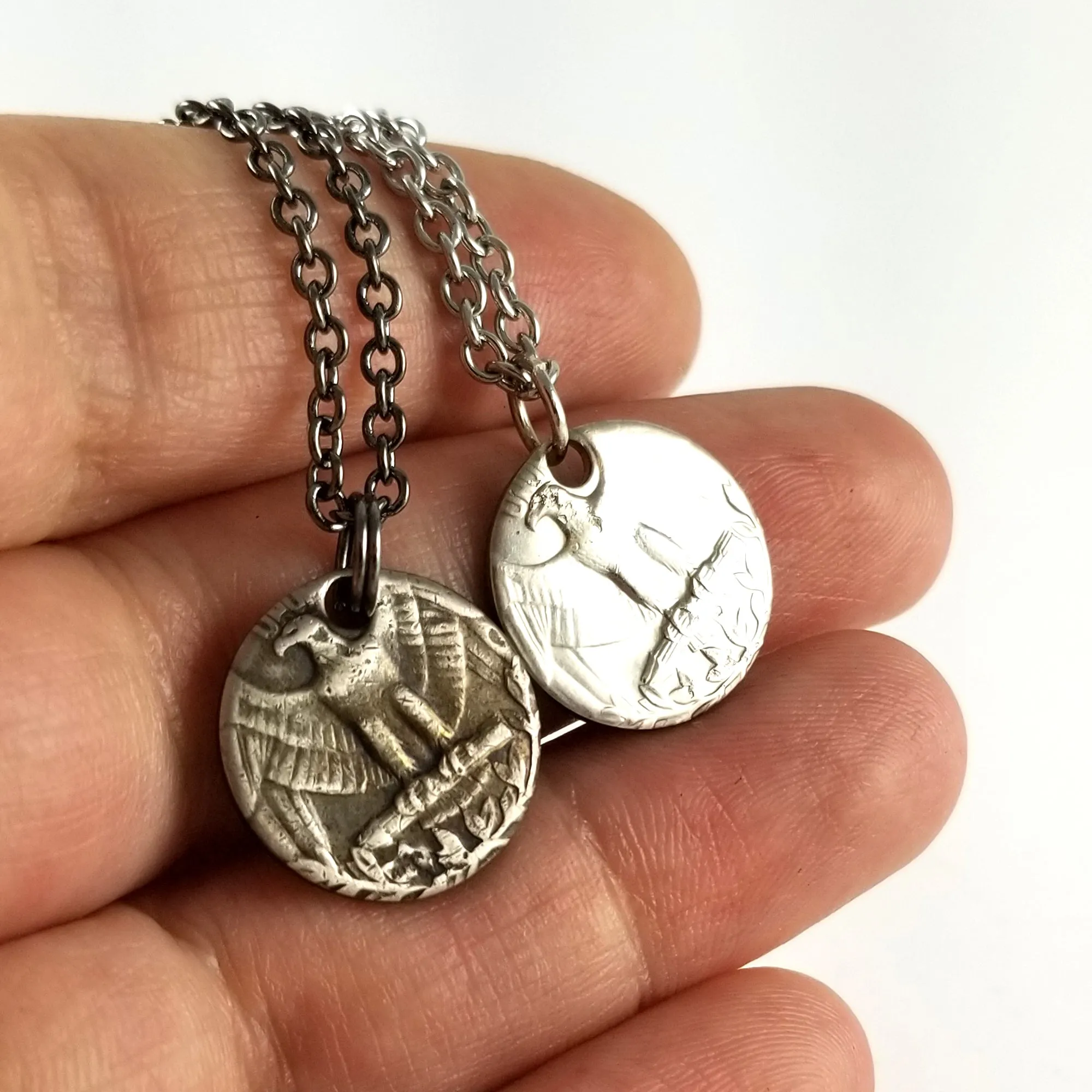 1965-1998 Washington Quarter Large Punch Out Charm Necklace