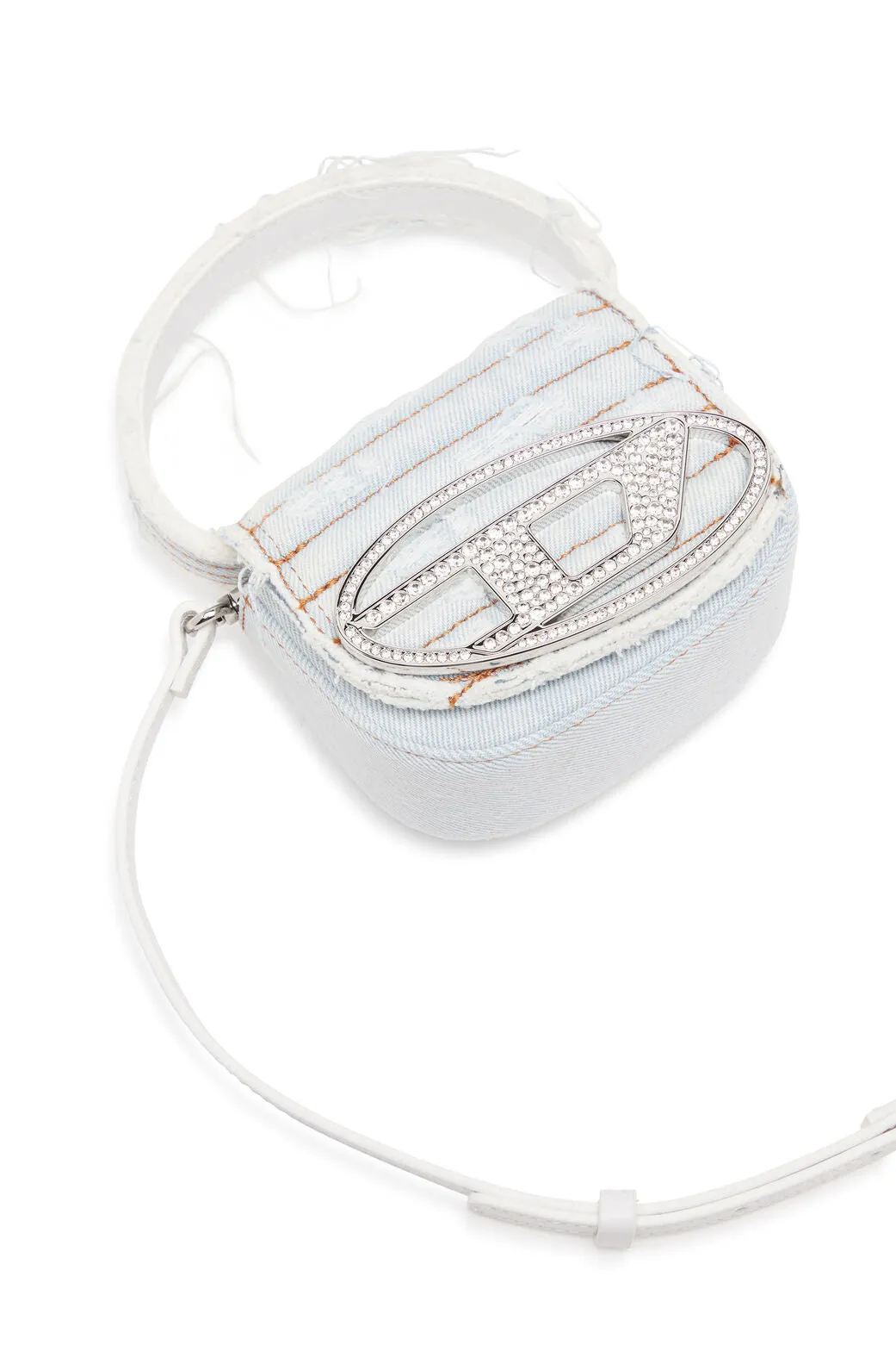 1dr Xs 1DR XS - Iconic mini bag in denim and leather Ice