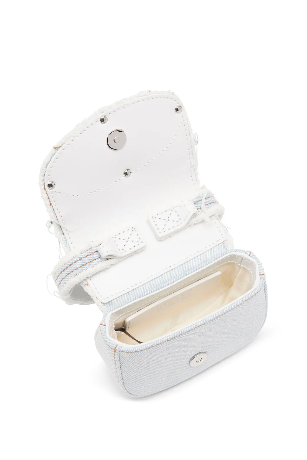 1dr Xs 1DR XS - Iconic mini bag in denim and leather Ice