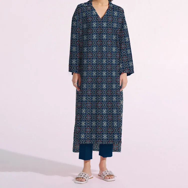 1PC- Unstitched Digital Printed Lawn Shirt PS4478