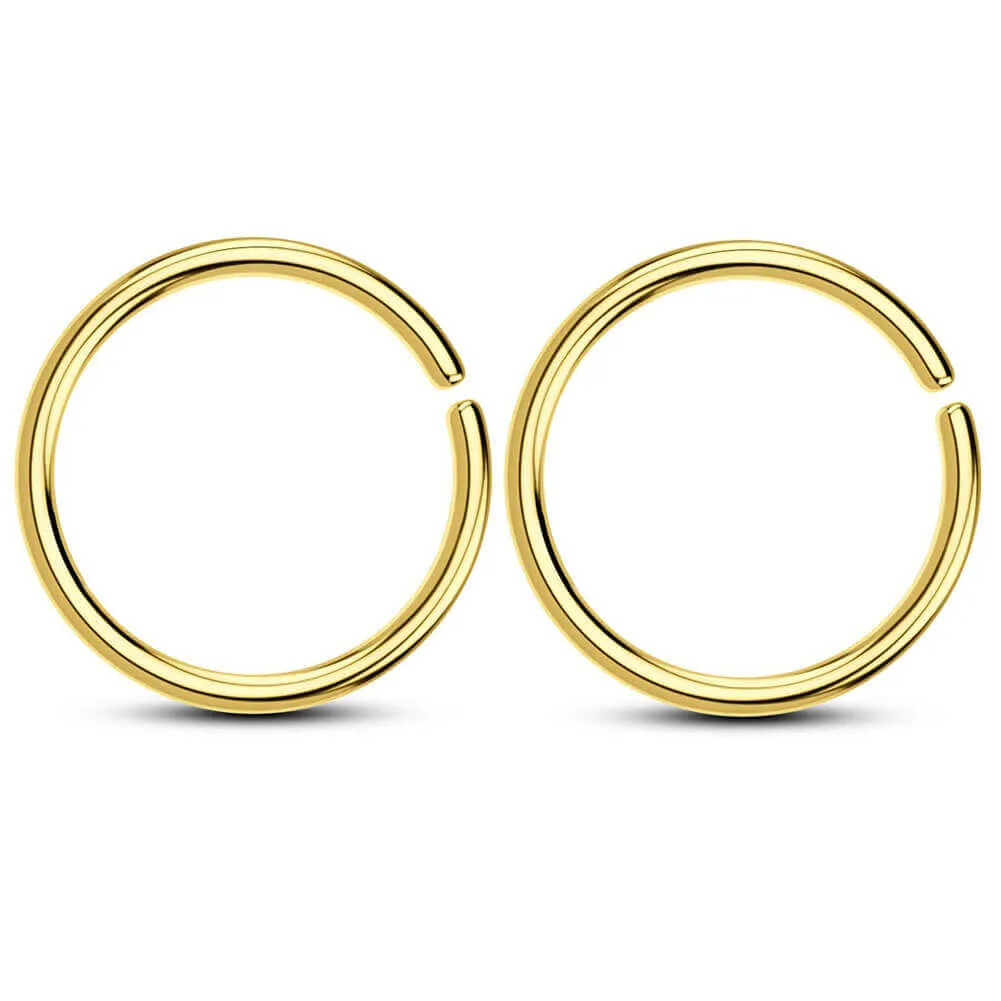 22G Simple Seamless Nose Hoop Cartilage Rings