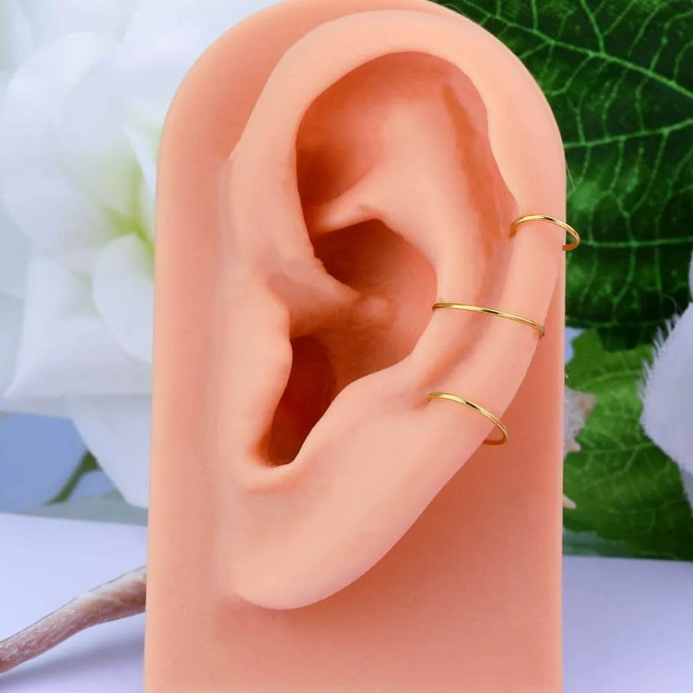 22G Simple Seamless Nose Hoop Cartilage Rings