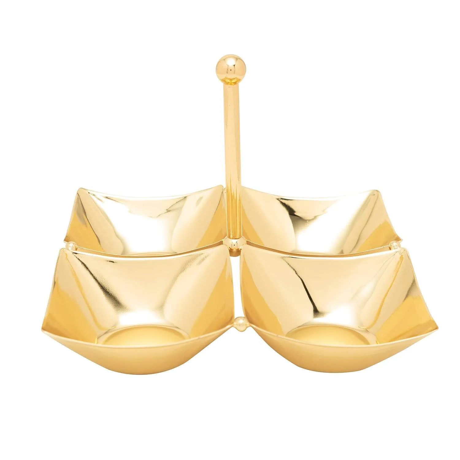 4 Square Nut Bowl With Holder