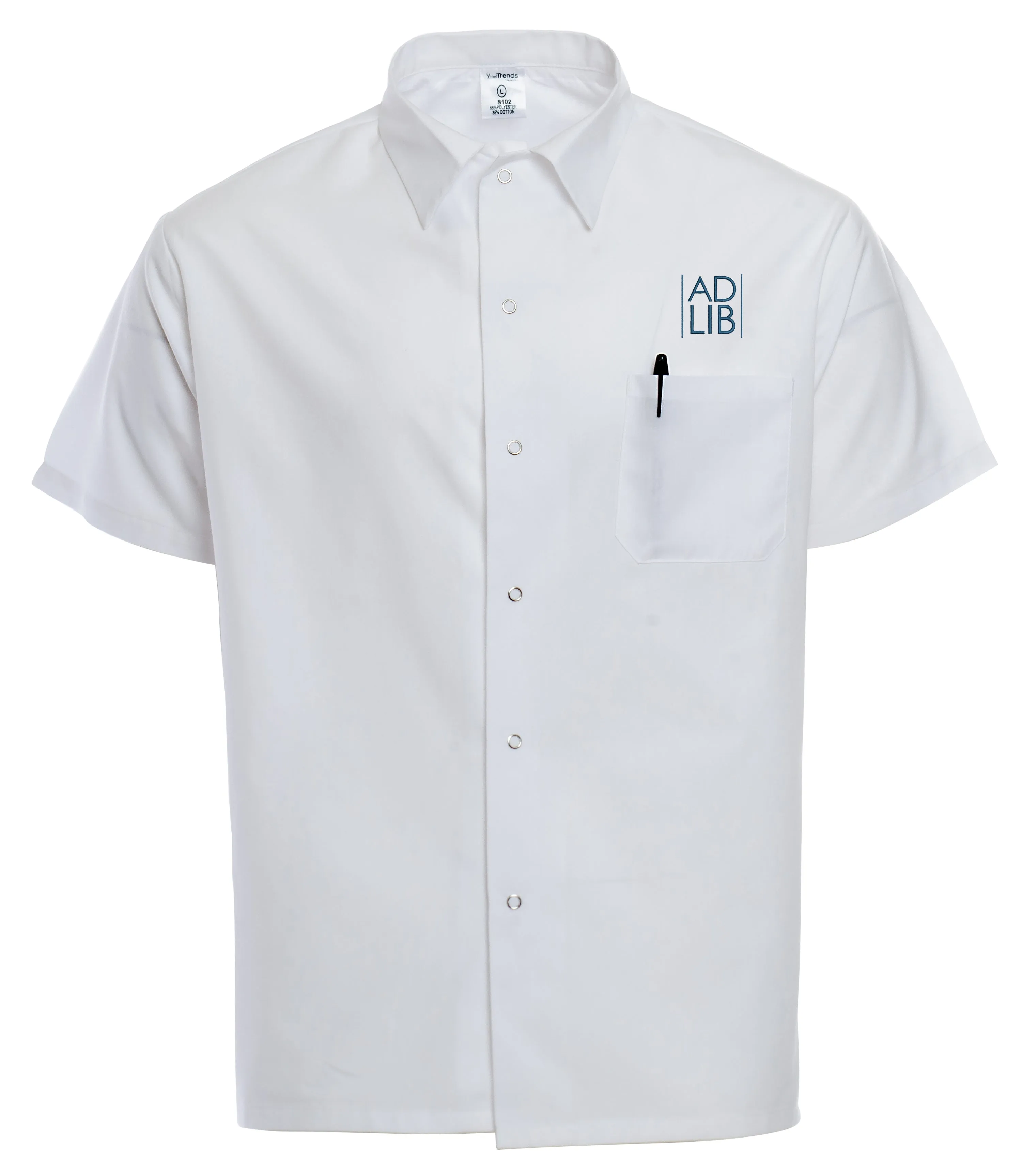 501 White Cook Shirt With Logo
