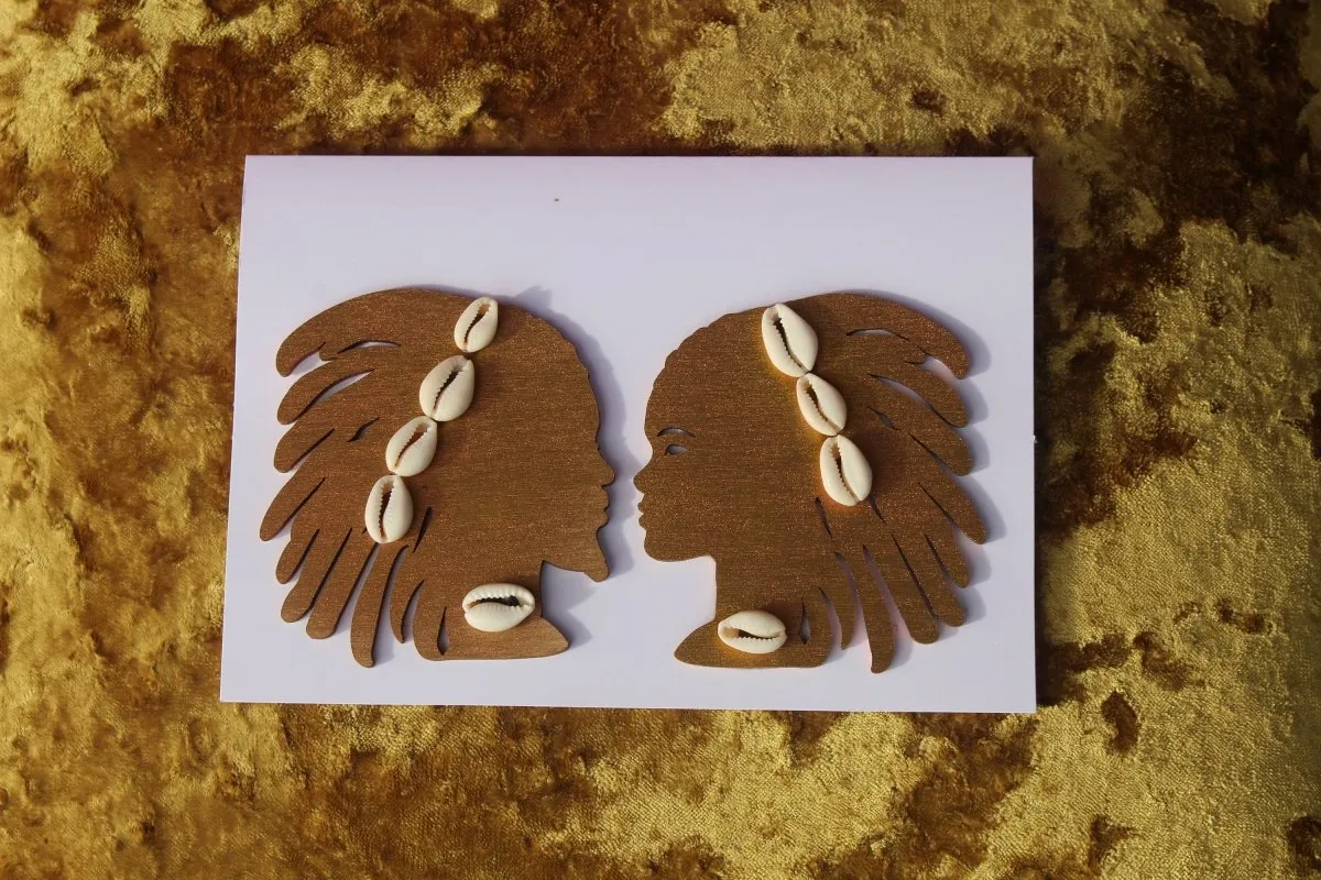 African Card Card Made with Recycled Wood and Eco Friendly Paper