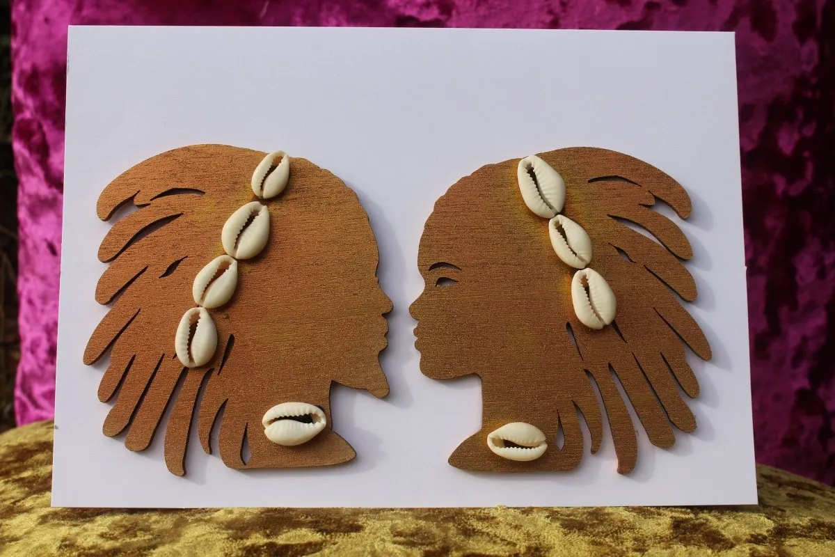 African Card Card Made with Recycled Wood and Eco Friendly Paper