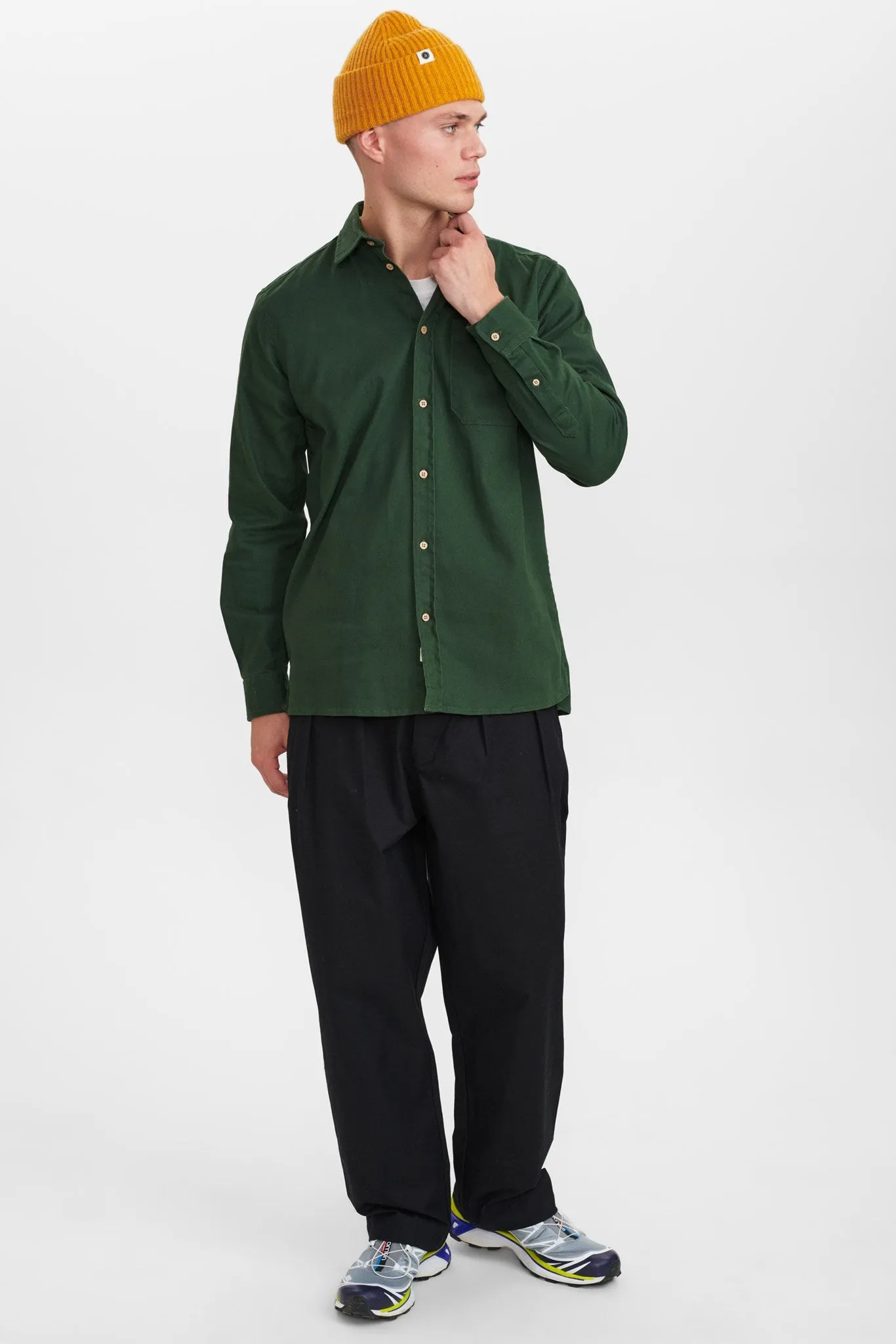 AKLENNY TWILL SHIRT - Deep forrest