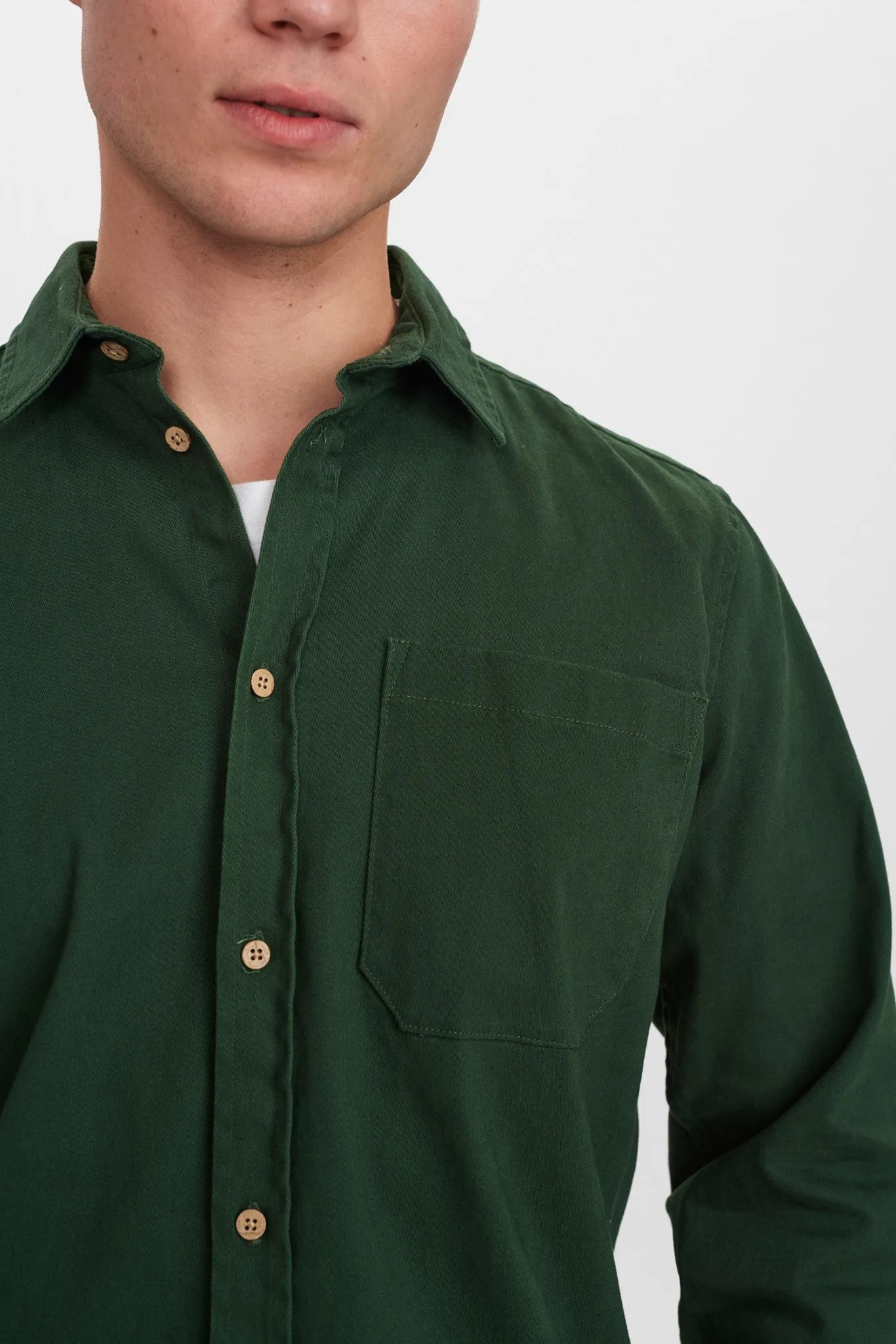 AKLENNY TWILL SHIRT - Deep forrest
