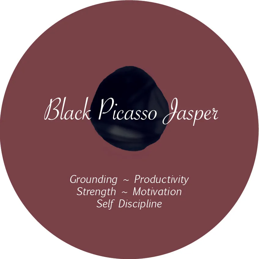 Black Picasso Crystal Fidget Ring