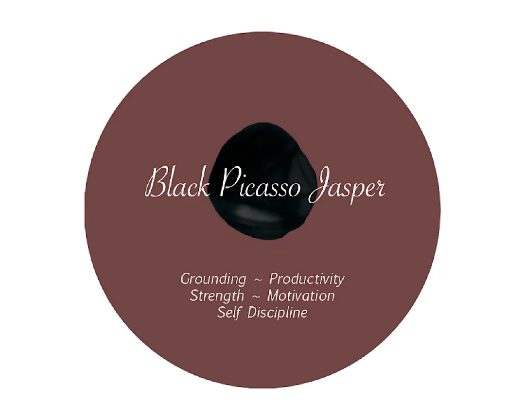 Black Picasso Round Crystal Element