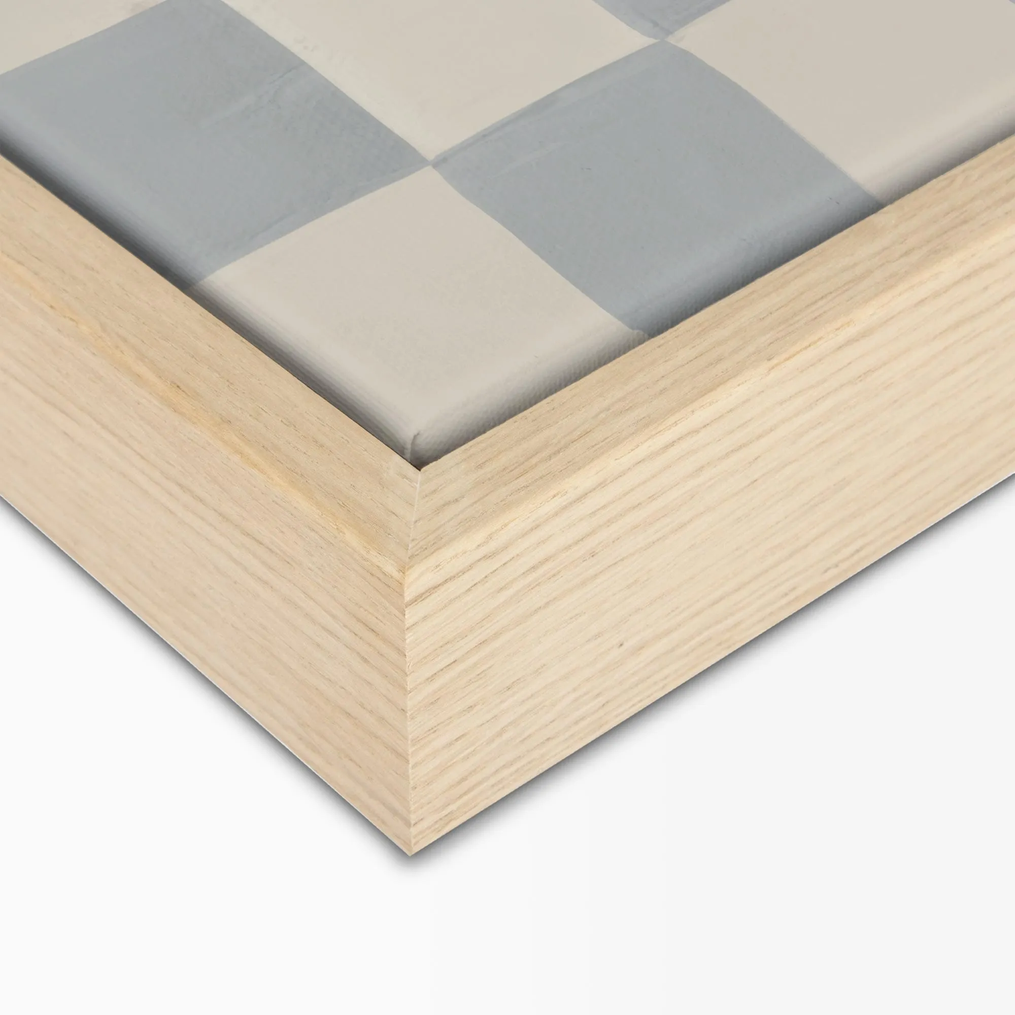 Blue Checkerboard Framed Canvas Art