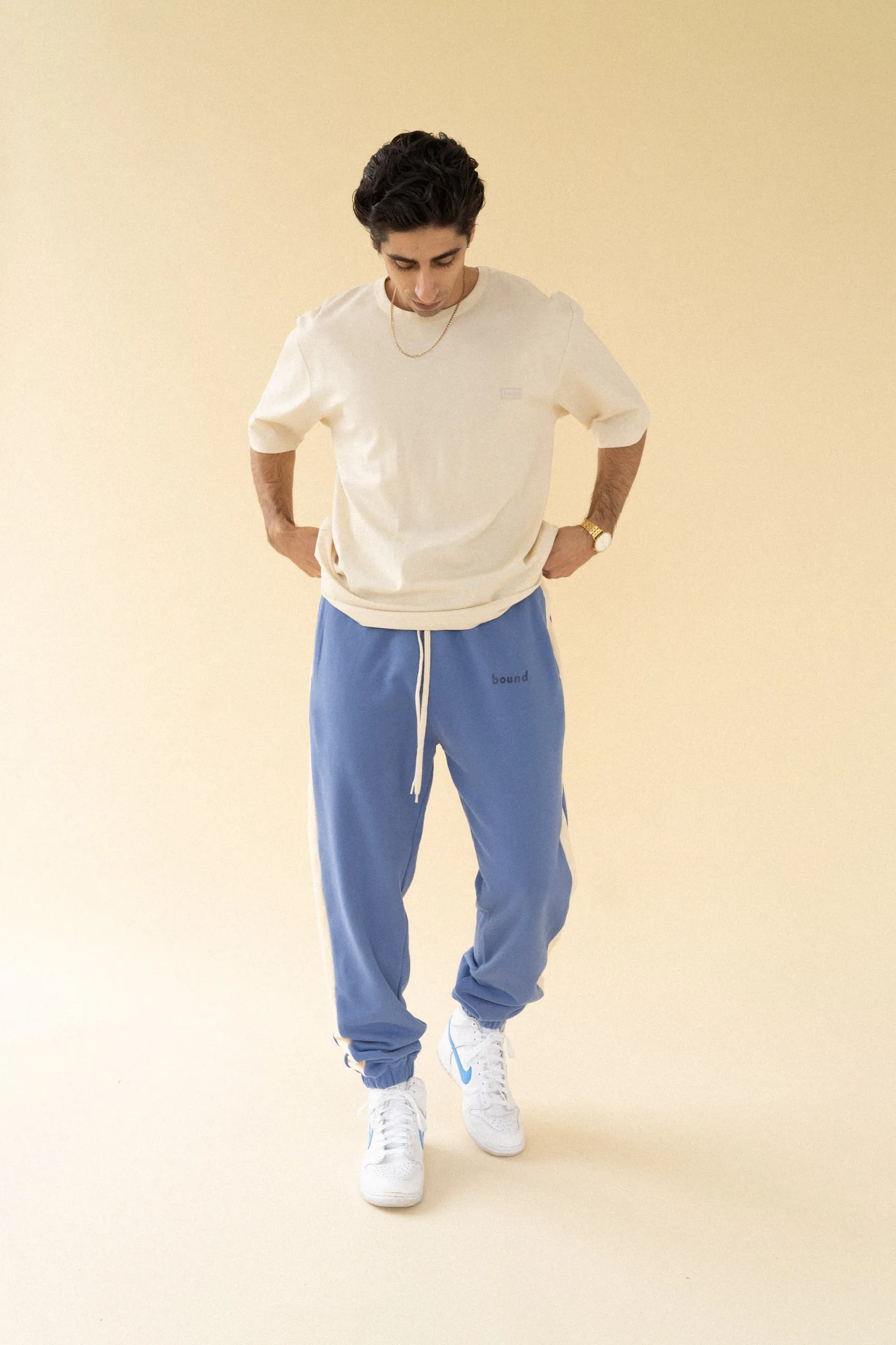 bound 'Carolina Blue' Stripe Joggers