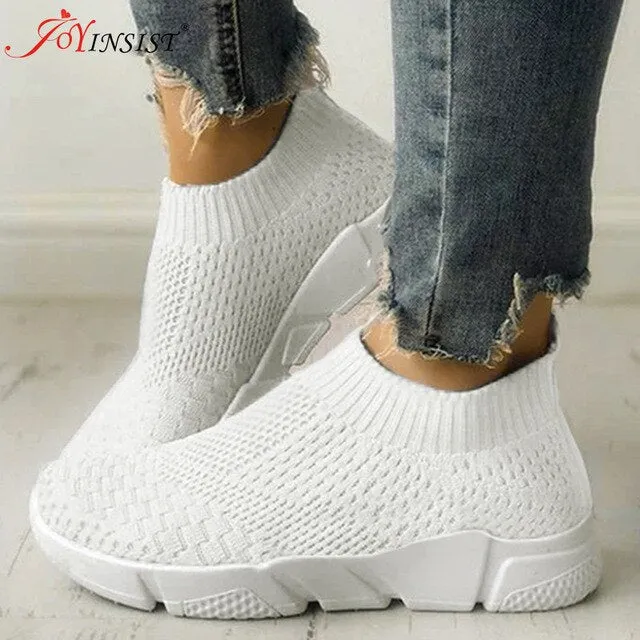 Breathable Fly Knit Women Casual Shoes