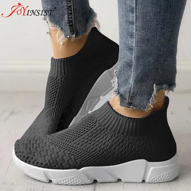 Breathable Fly Knit Women Casual Shoes