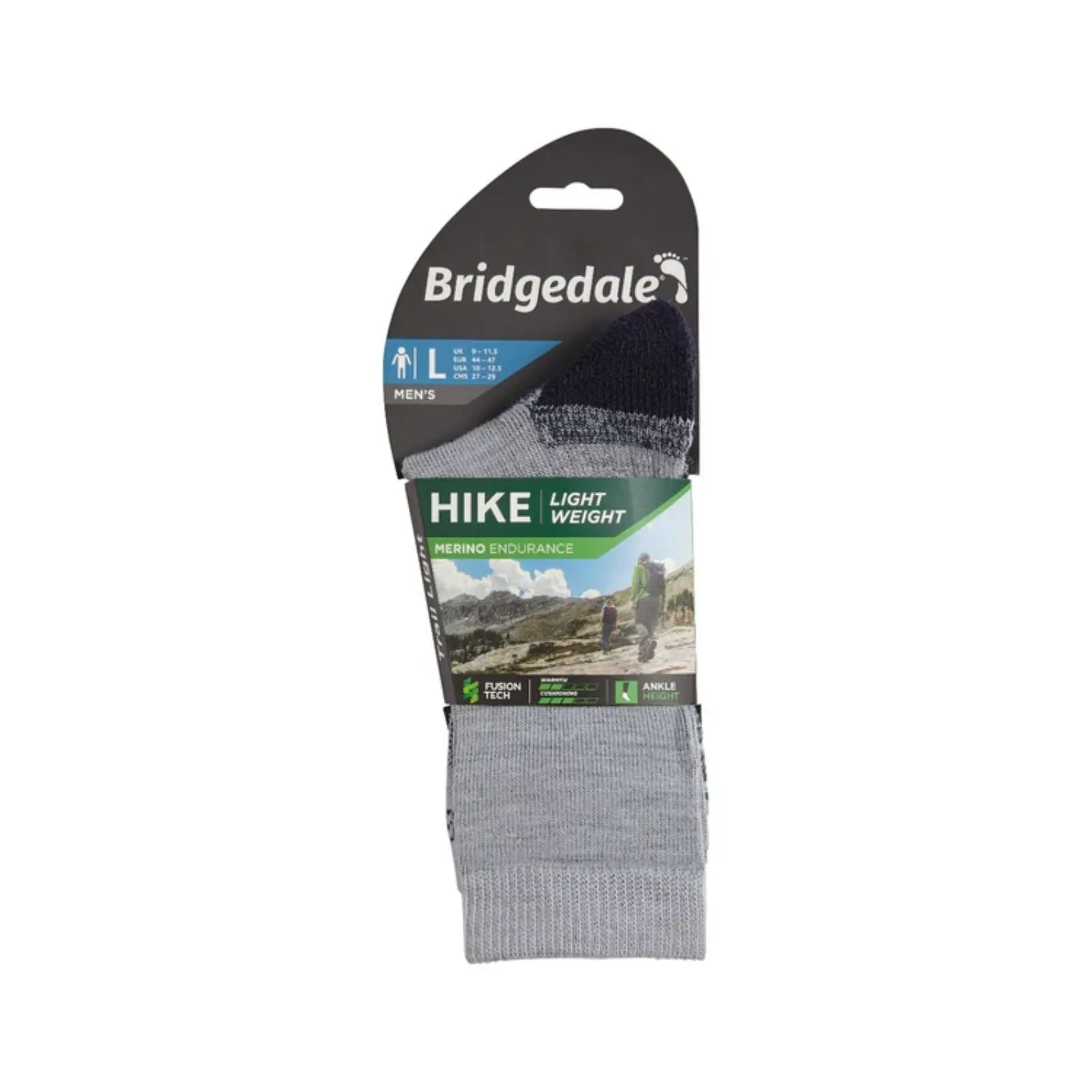 Bridgedale Mens Hike Lightweight Merino Performance 3/4 Crew Original Socks