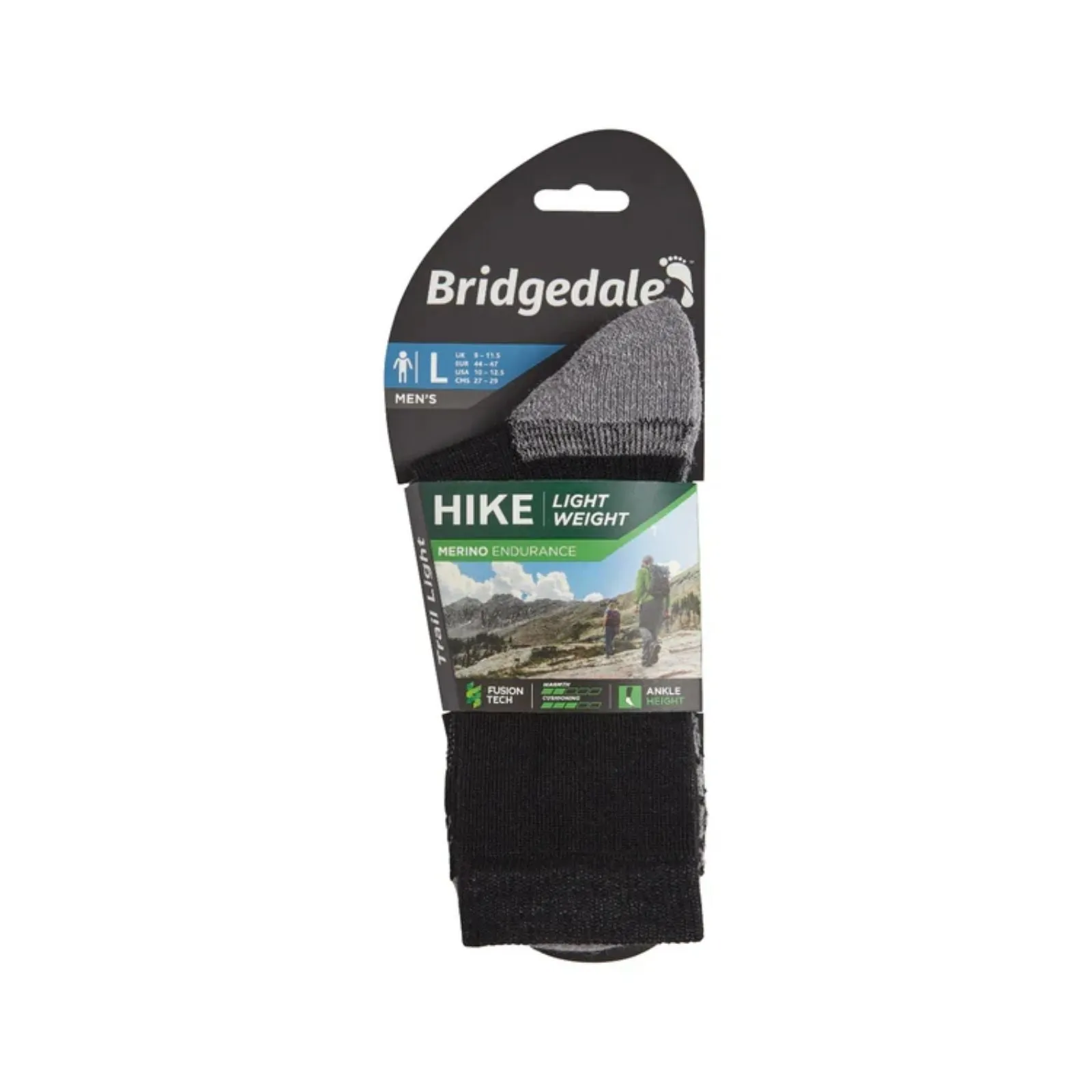 Bridgedale Mens Hike Lightweight Merino Performance 3/4 Crew Original Socks