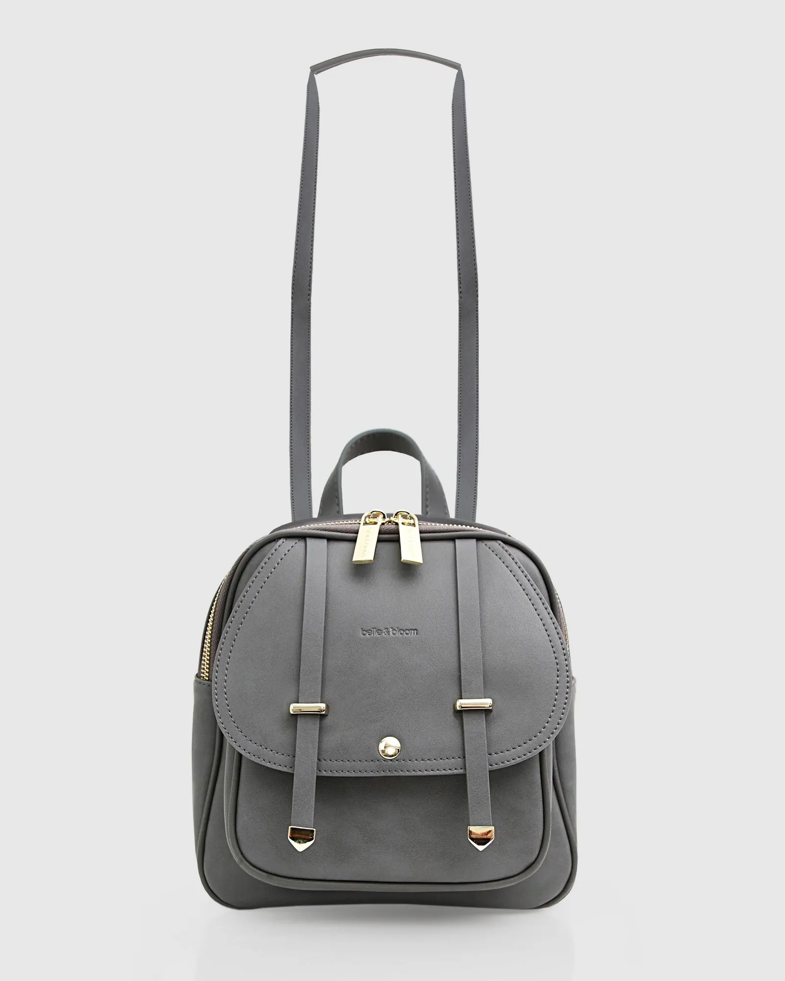 Camila Leather Backpack - Ash
