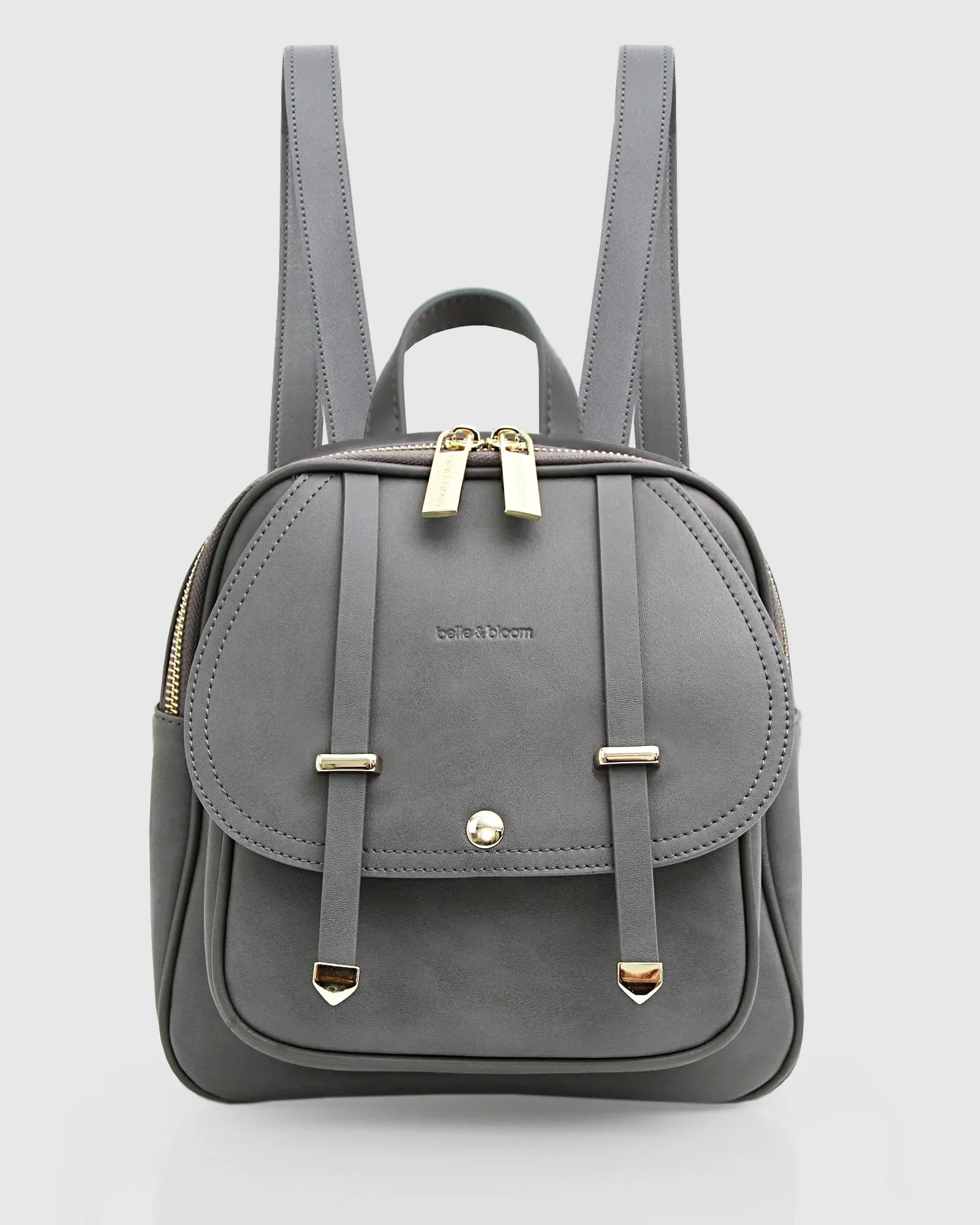 Camila Leather Backpack - Ash