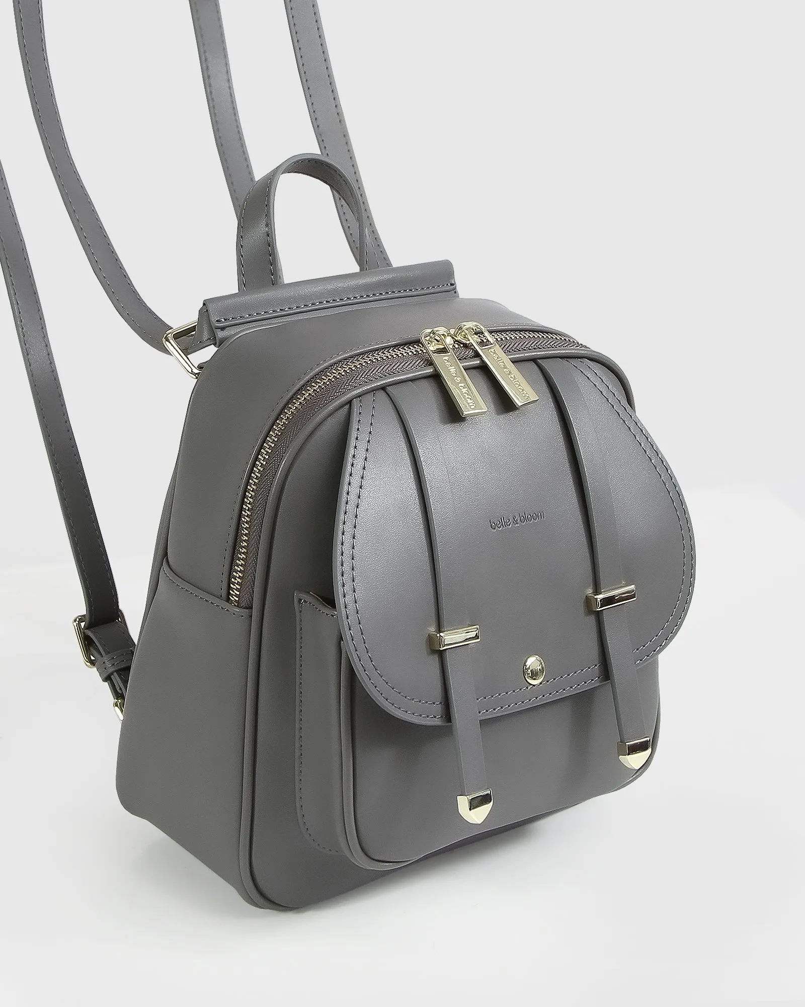 Camila Leather Backpack - Ash