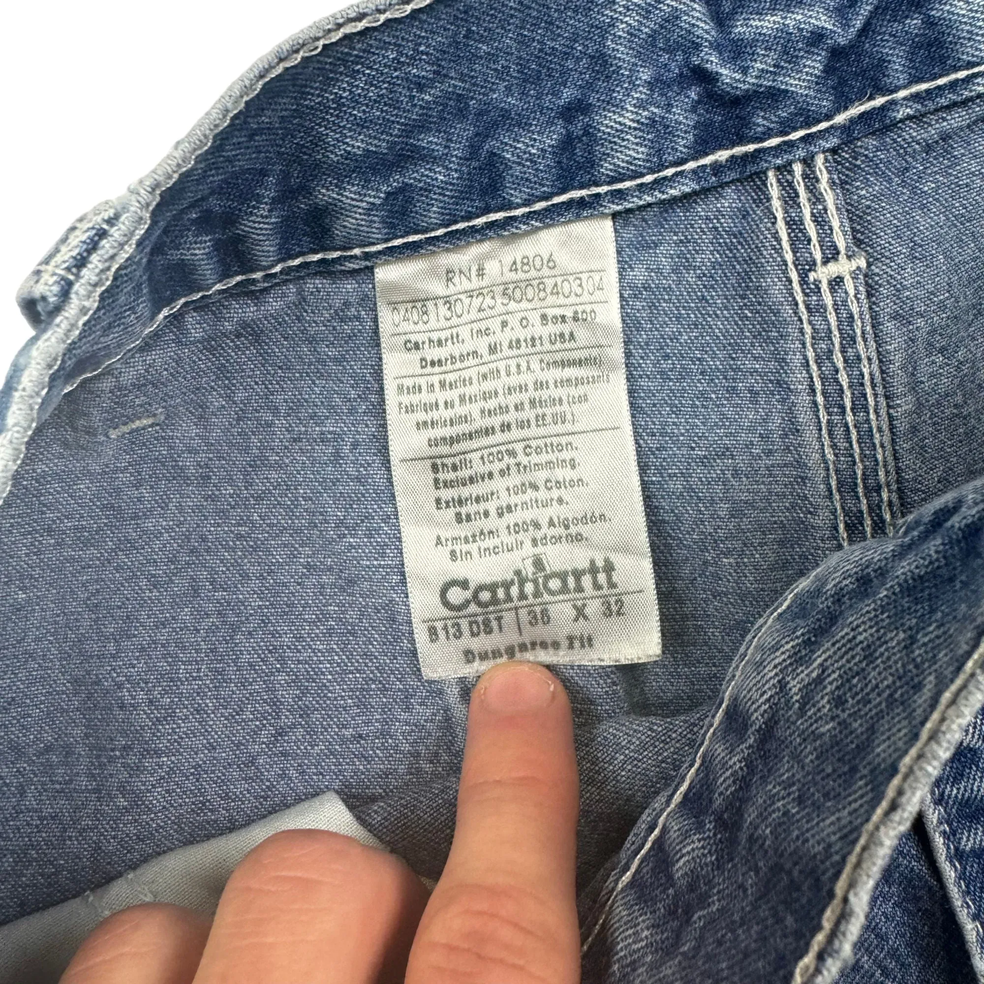 Carhartt Denim Carpenter Workwear Jeans Blue B13 DST