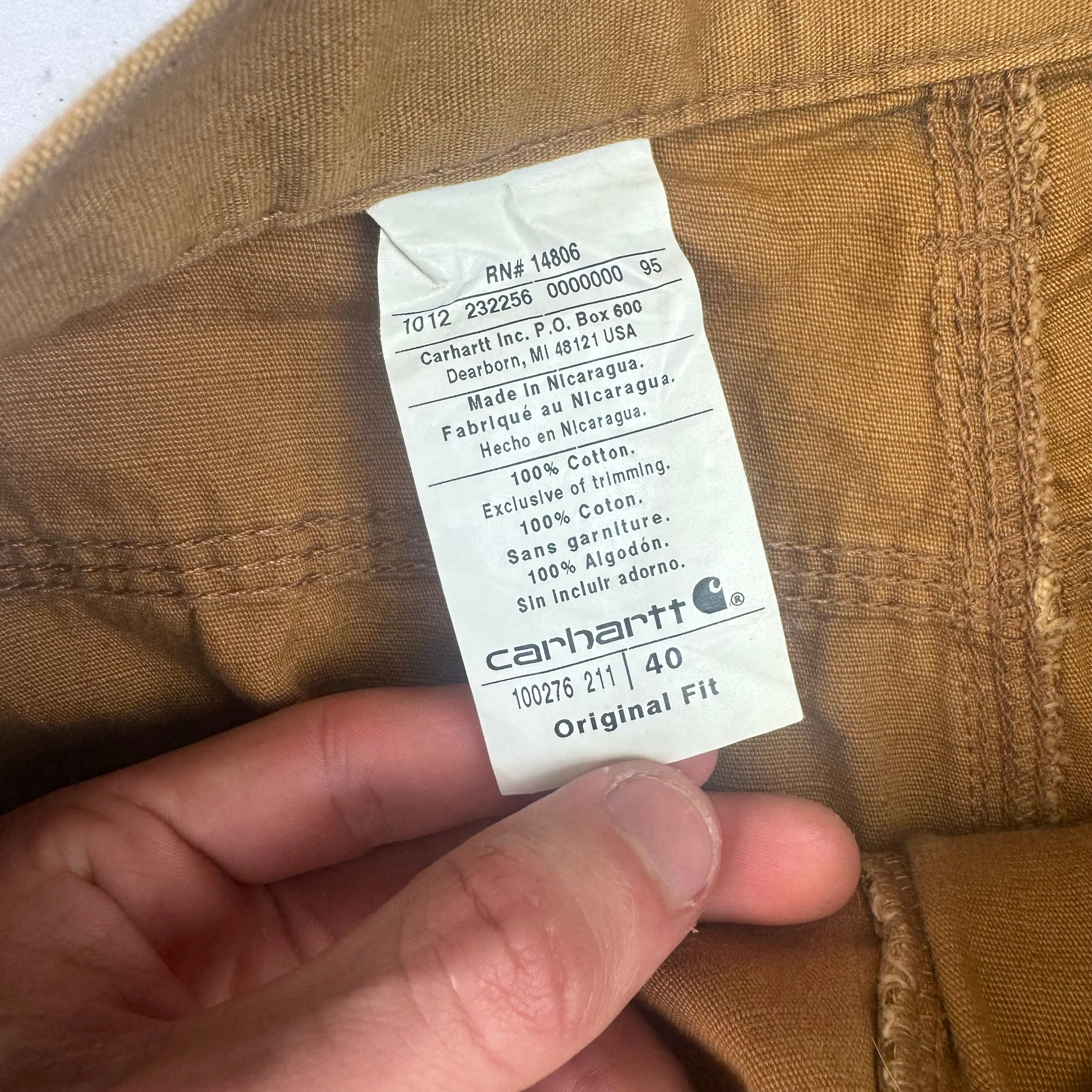 Carhartt Original Fit Work Shorts Brown