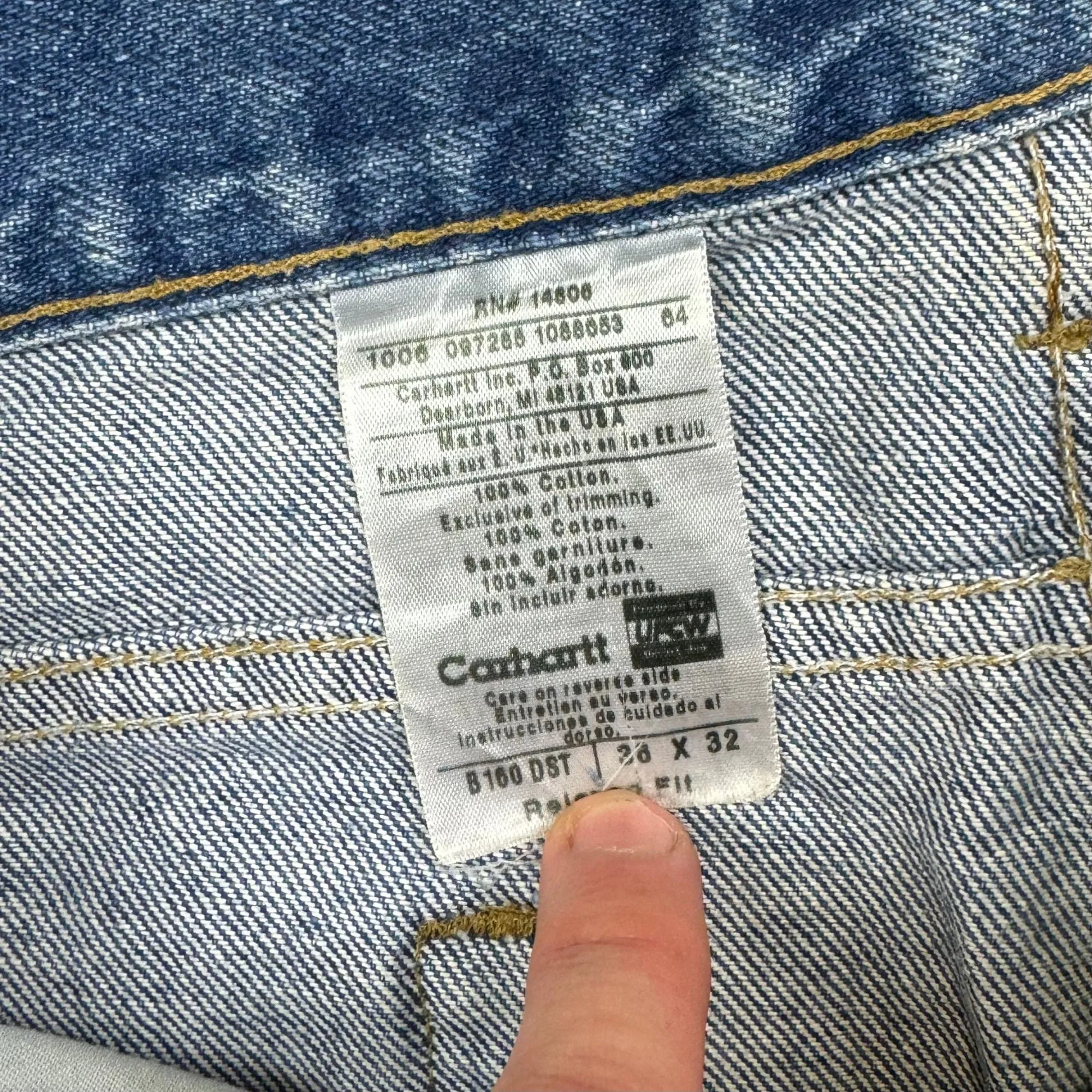 Carhartt Relaxed Fit Blue Denim Jeans Blue