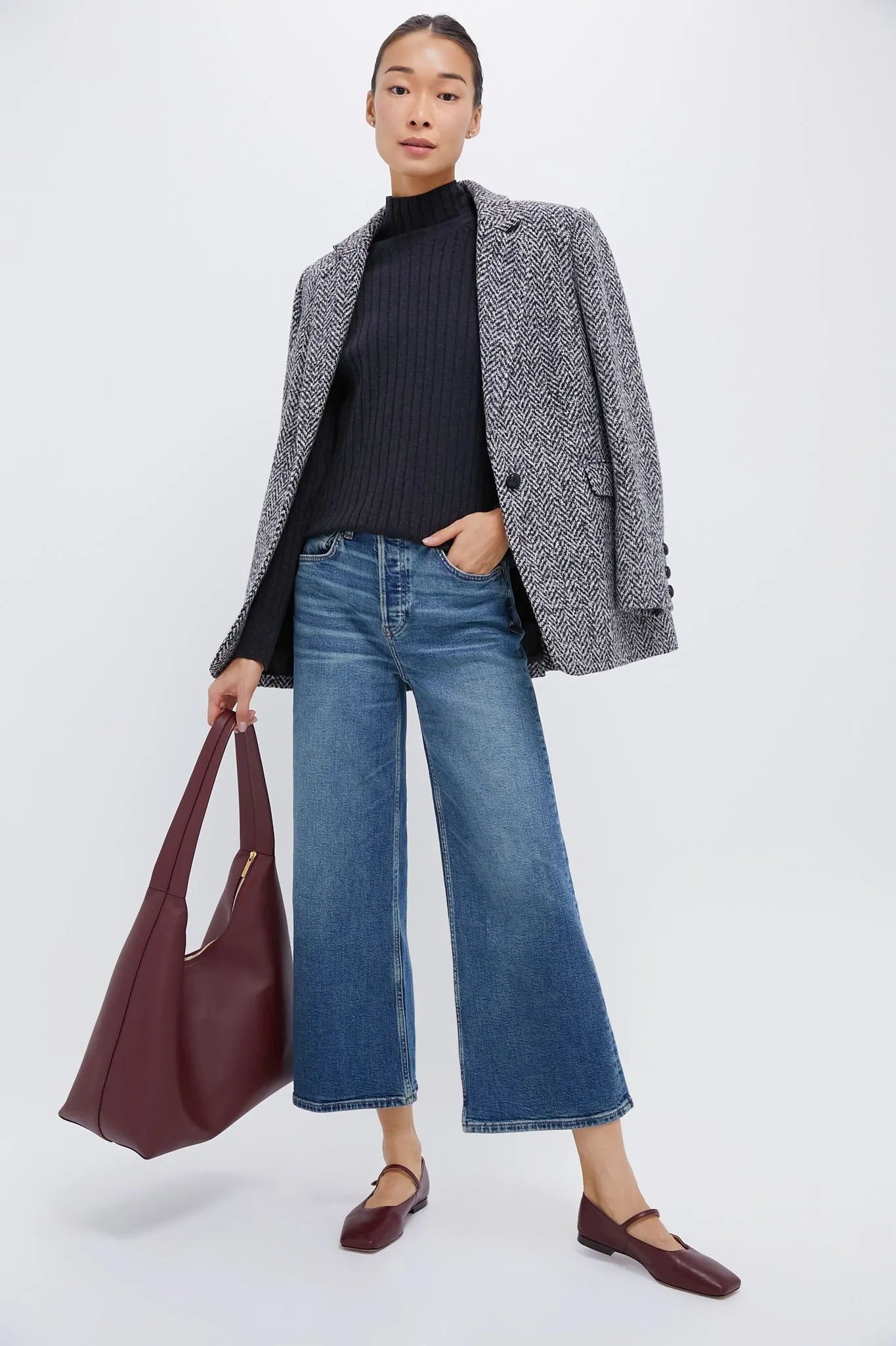 Charcoal Heather Jackson Mockneck