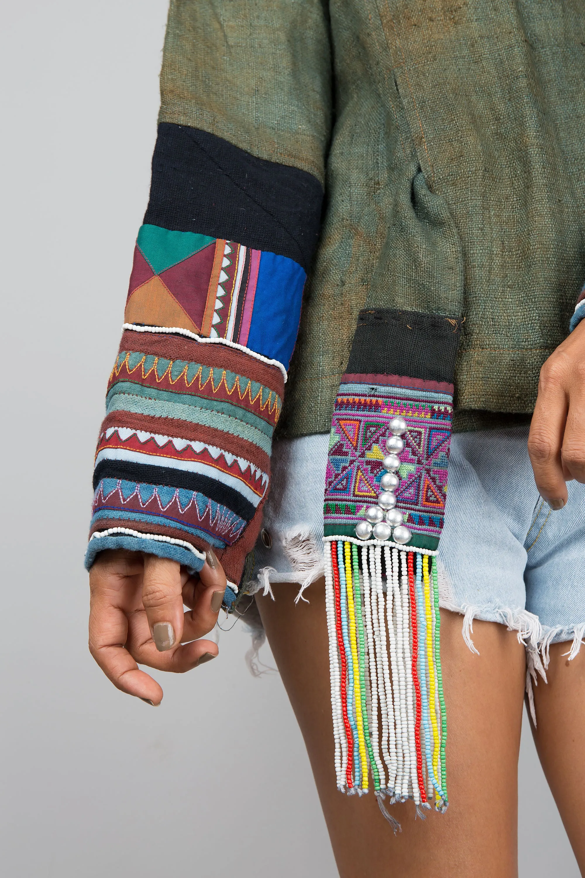 Cross front jacket top