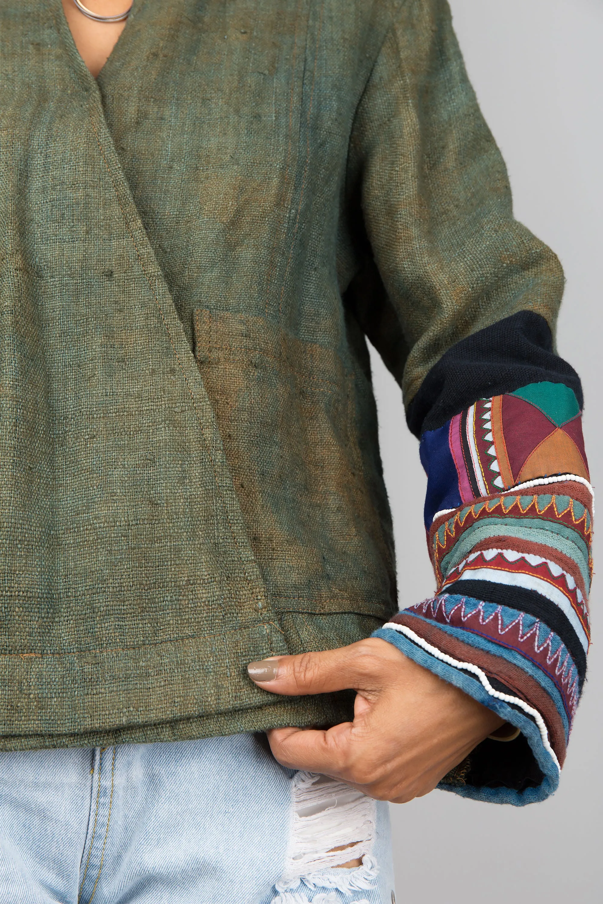 Cross front jacket top