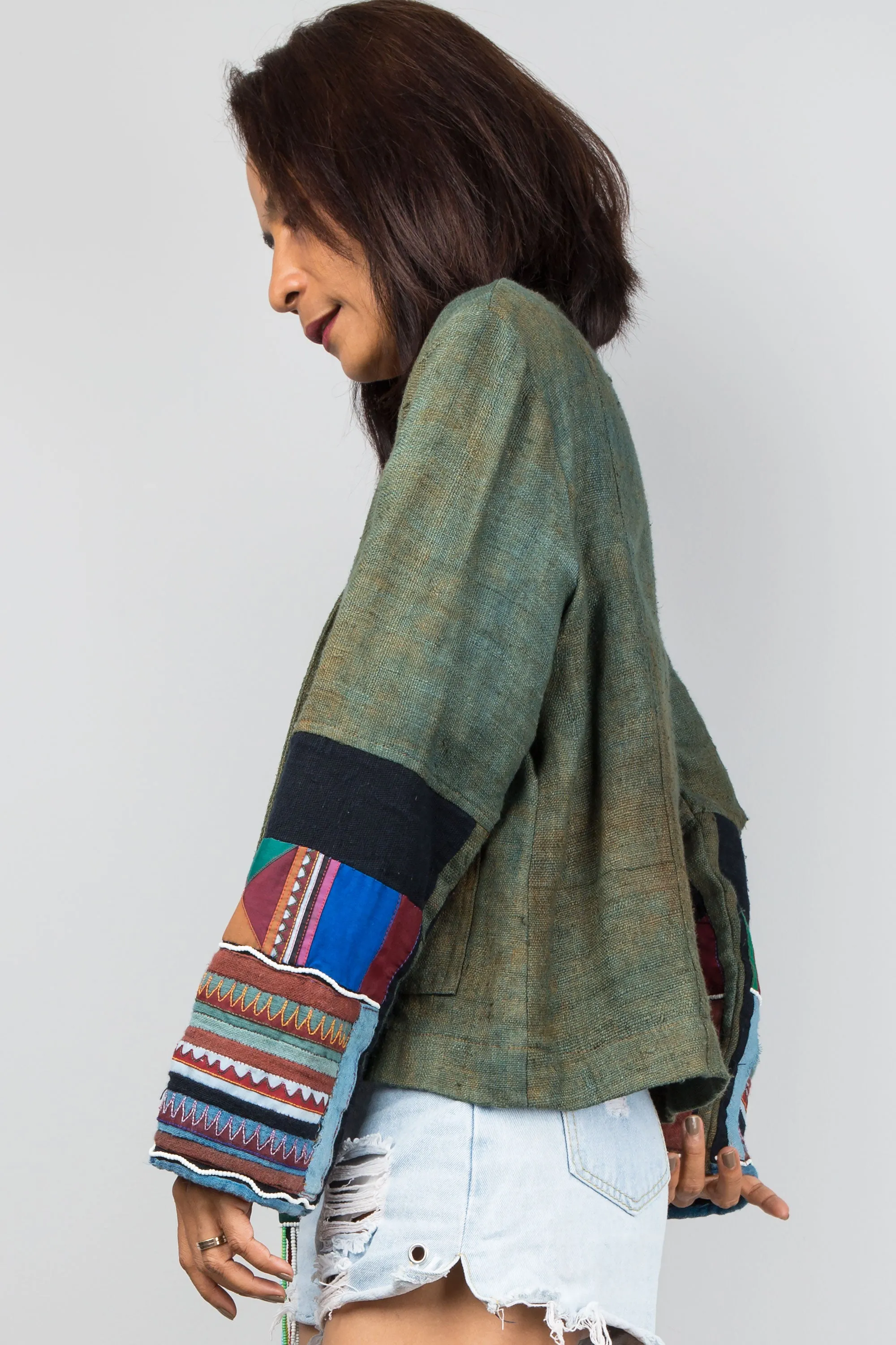 Cross front jacket top