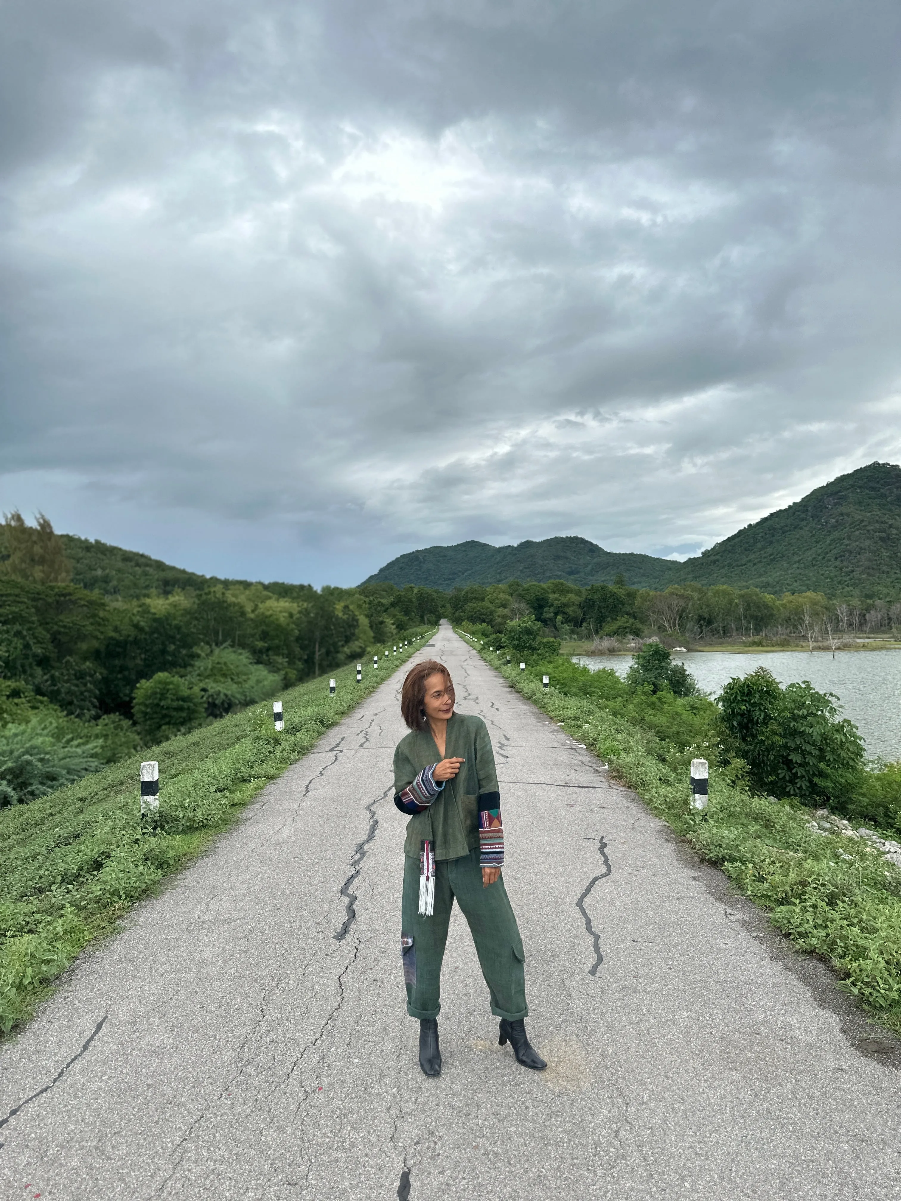 Cross front jacket top