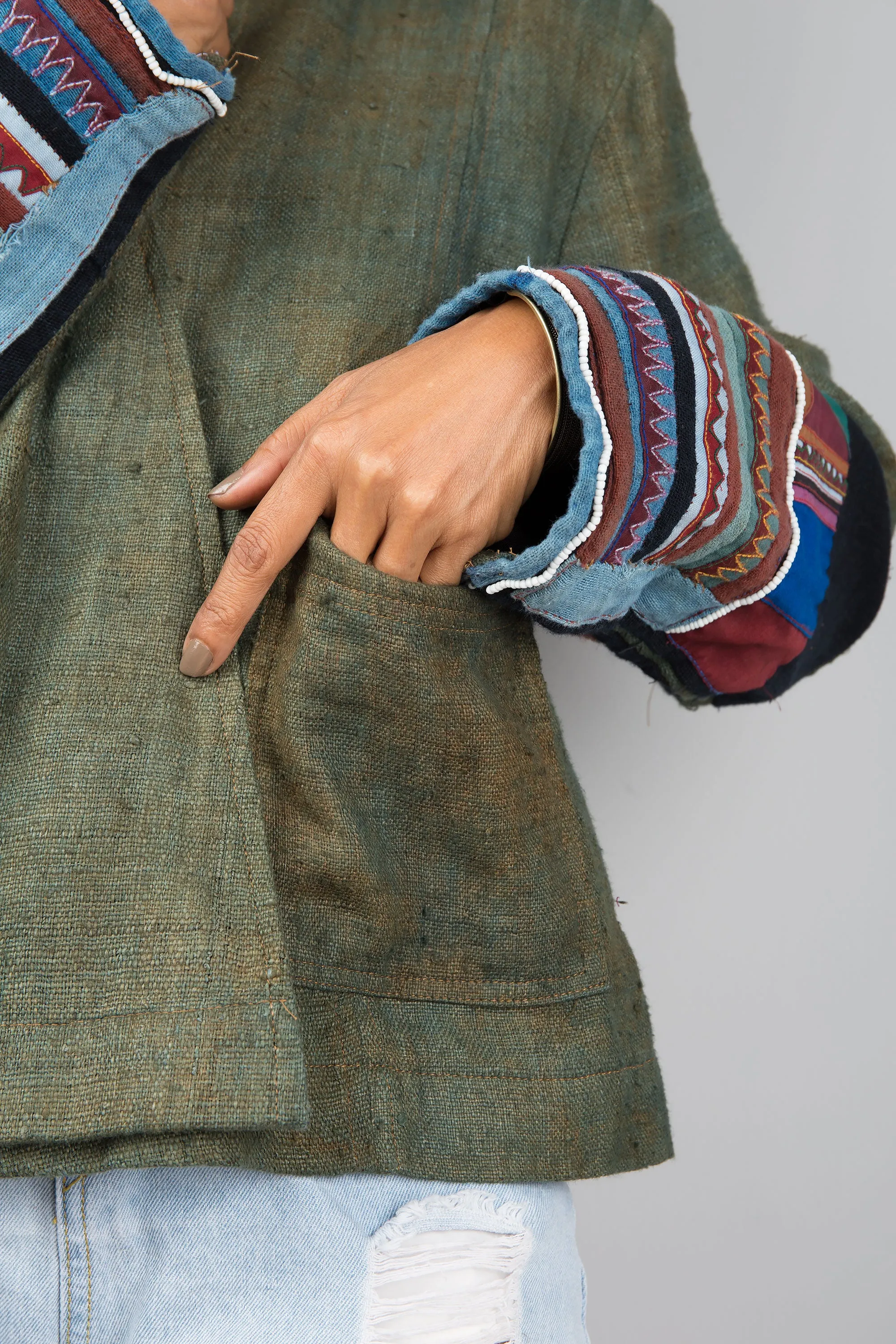 Cross front jacket top