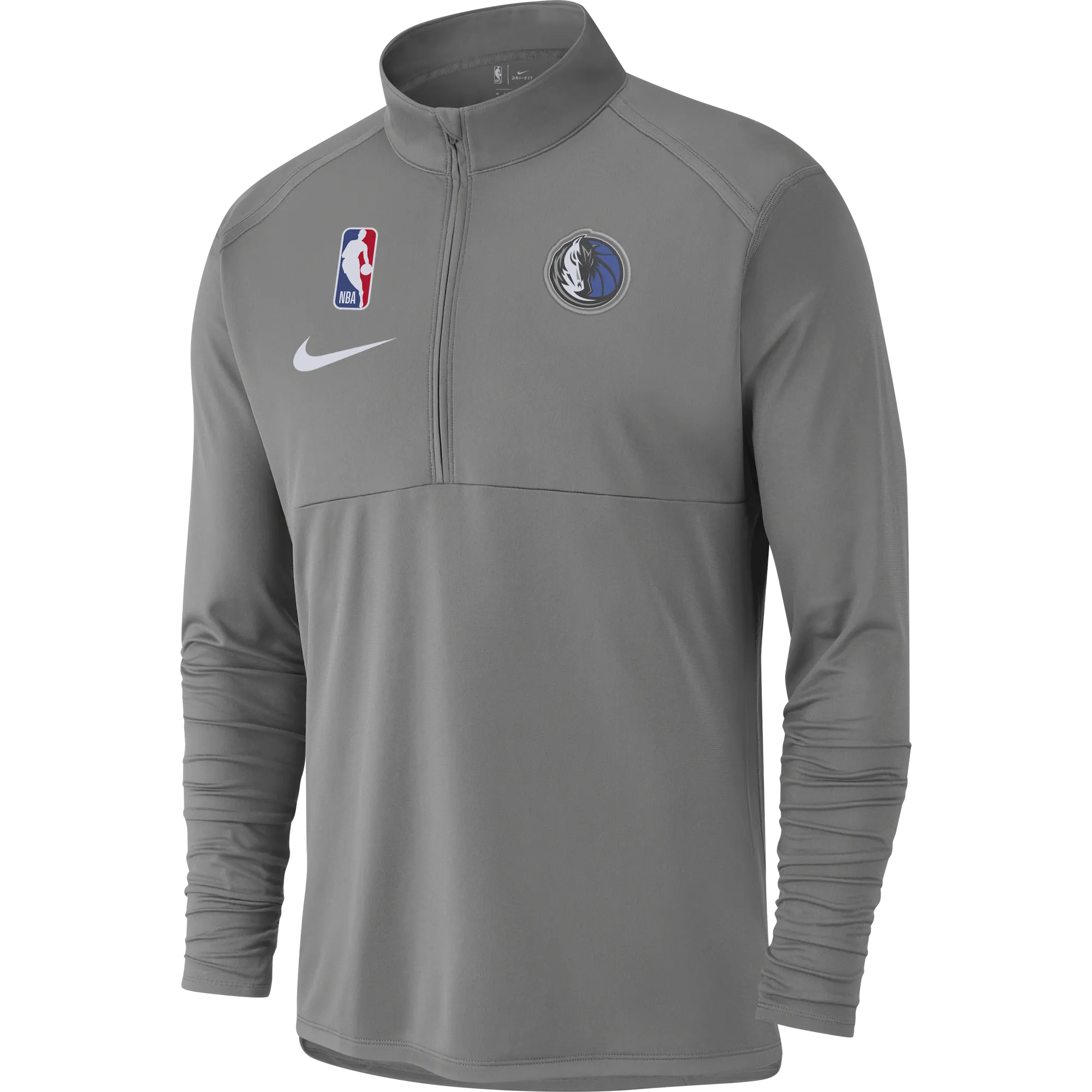 DALLAS MAVERICKS NIKE 19-20 ELEMENT GREY 1/4 ZIP TOP