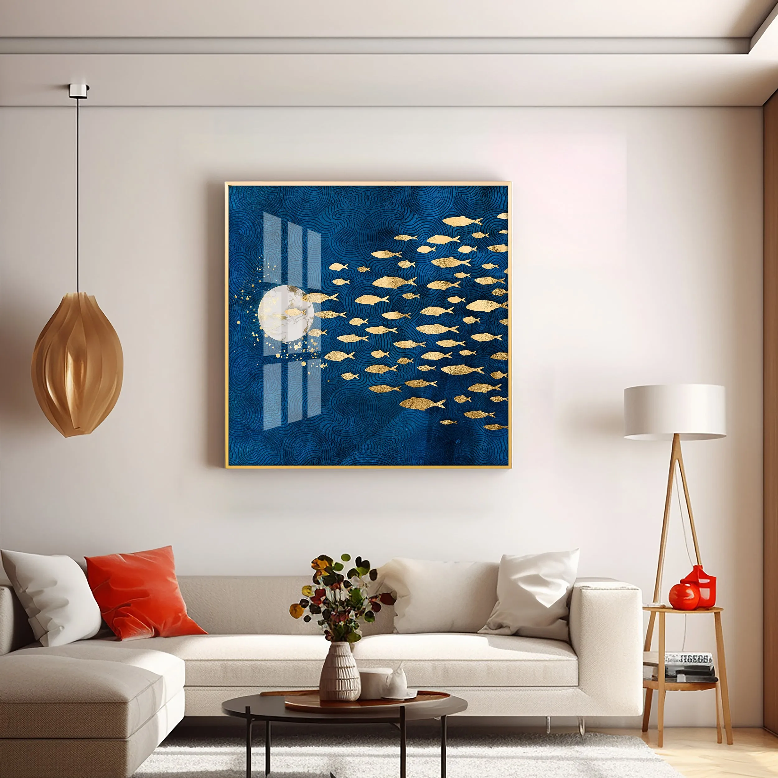 Deep Into The Ocean Luxury Crystal Square Wall Art