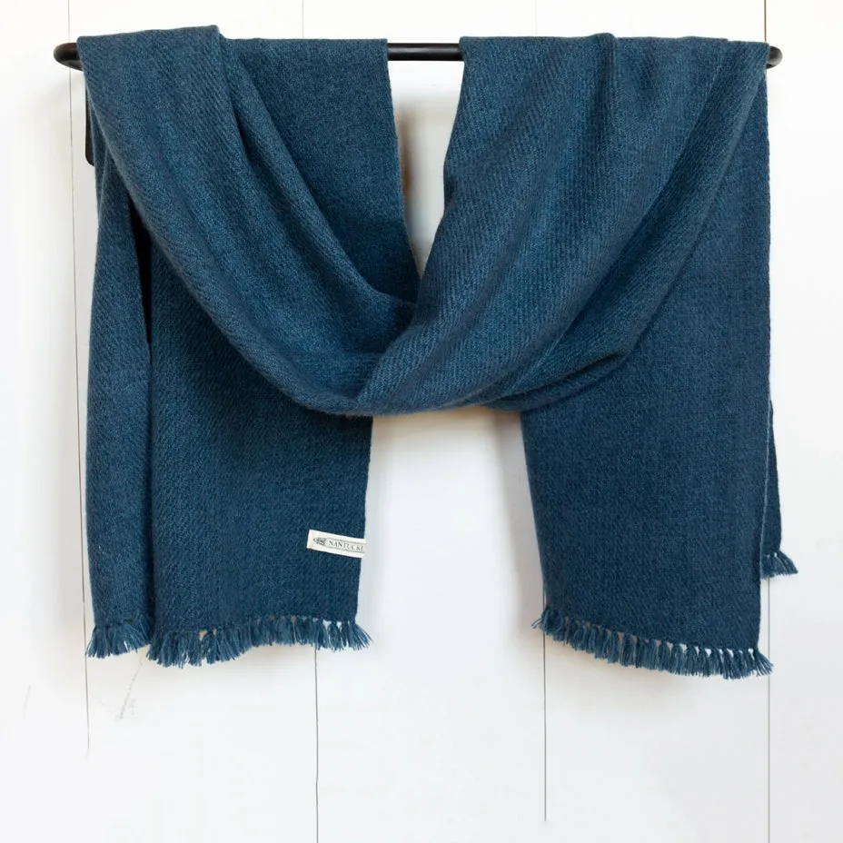 Deep Sea Handwoven Cashmere Wrap