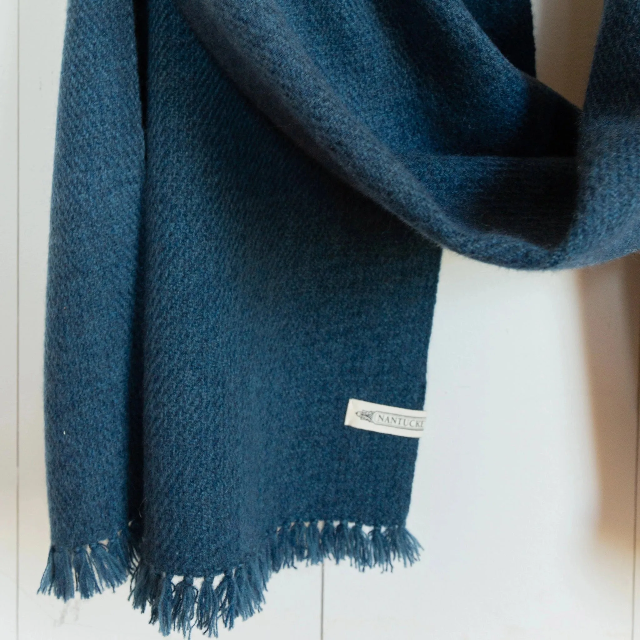 Deep Sea Handwoven Cashmere Wrap