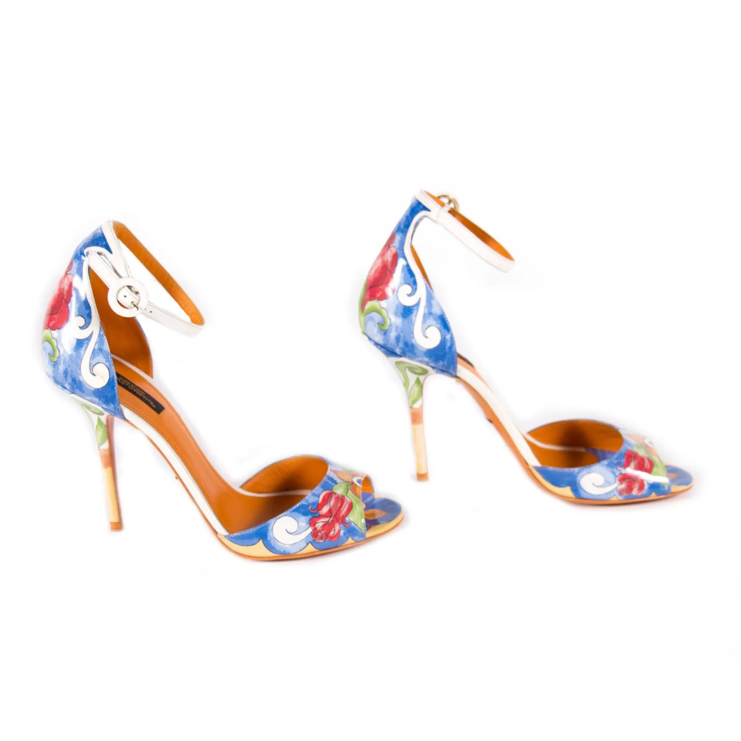 Dolce&Gabbana Keira Majolica Print Sandals