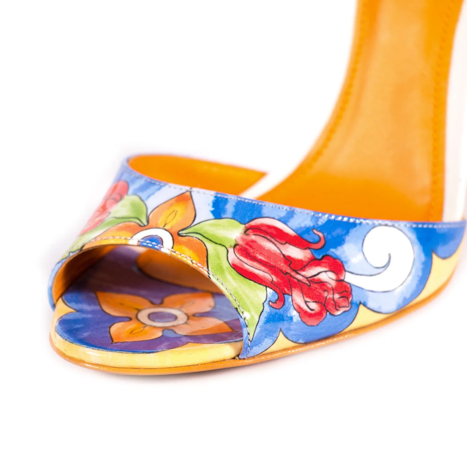 Dolce&Gabbana Keira Majolica Print Sandals