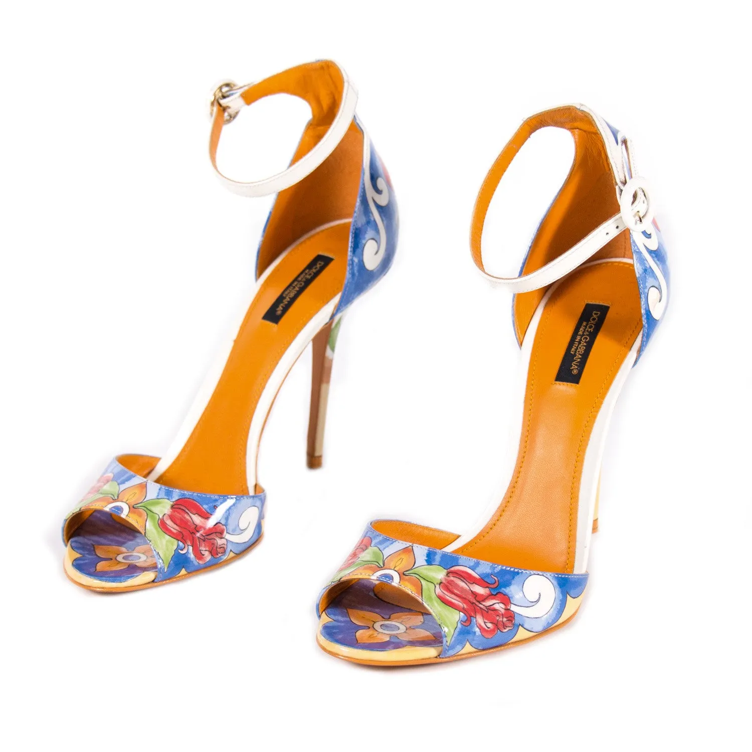 Dolce&Gabbana Keira Majolica Print Sandals