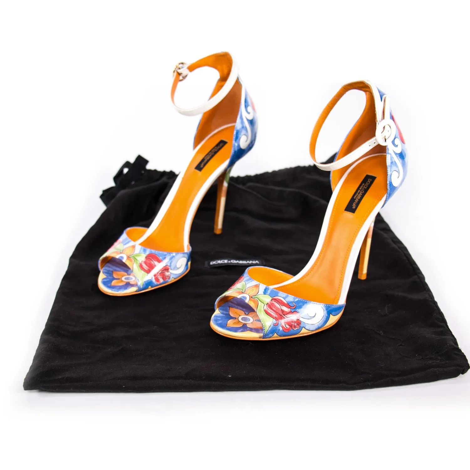 Dolce&Gabbana Keira Majolica Print Sandals