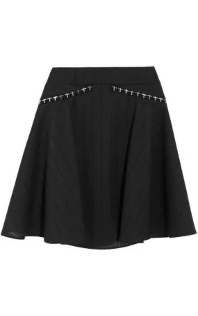 Flared Embellished Stretch Skirt