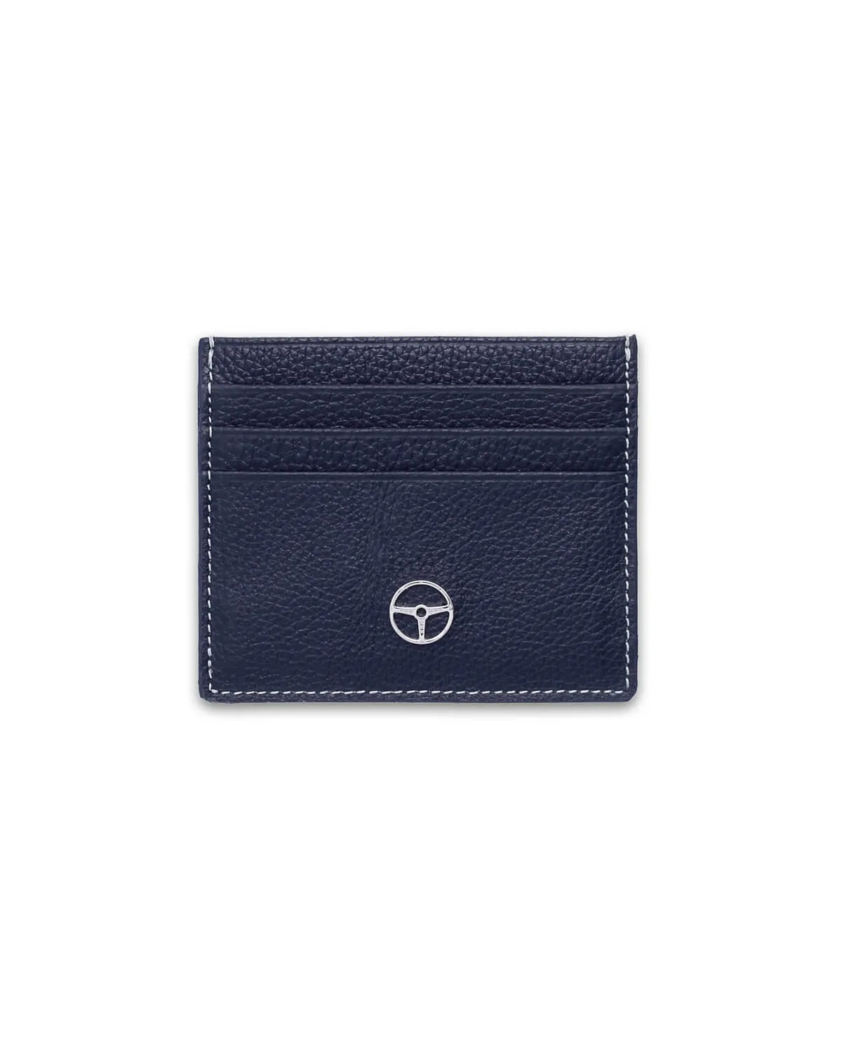 GLOBETROTTER - Full-grain Leather Six-Slot Card Holder - Blue