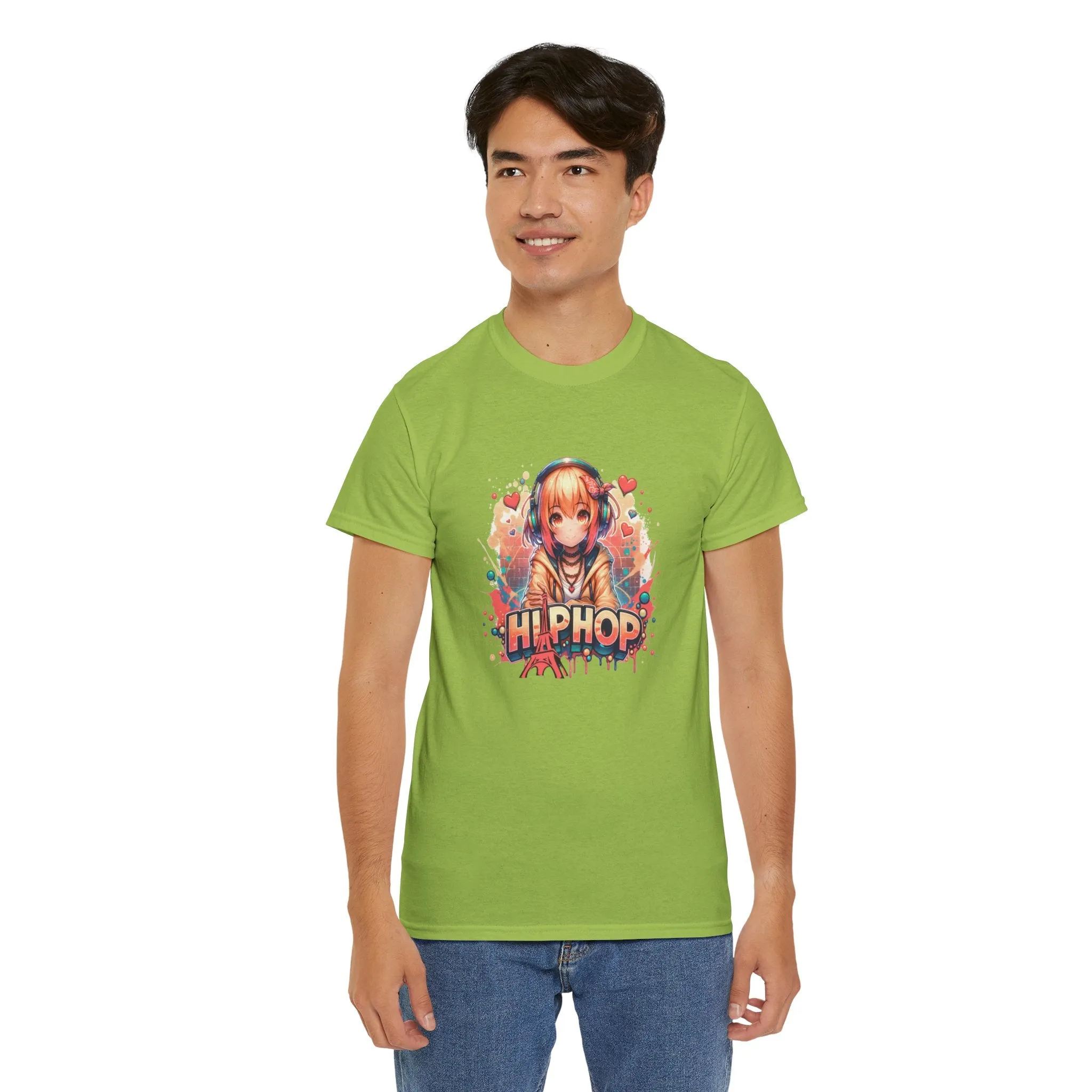 Graffiti Anime Girl Unisex Heavy Cotton Tee