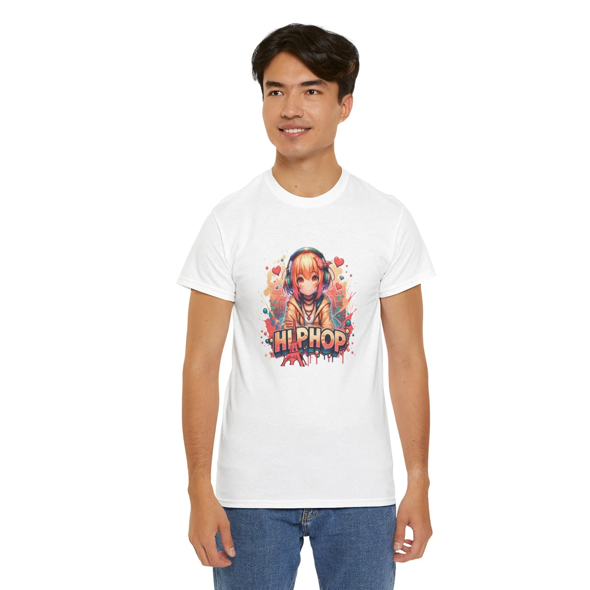 Graffiti Anime Girl Unisex Heavy Cotton Tee