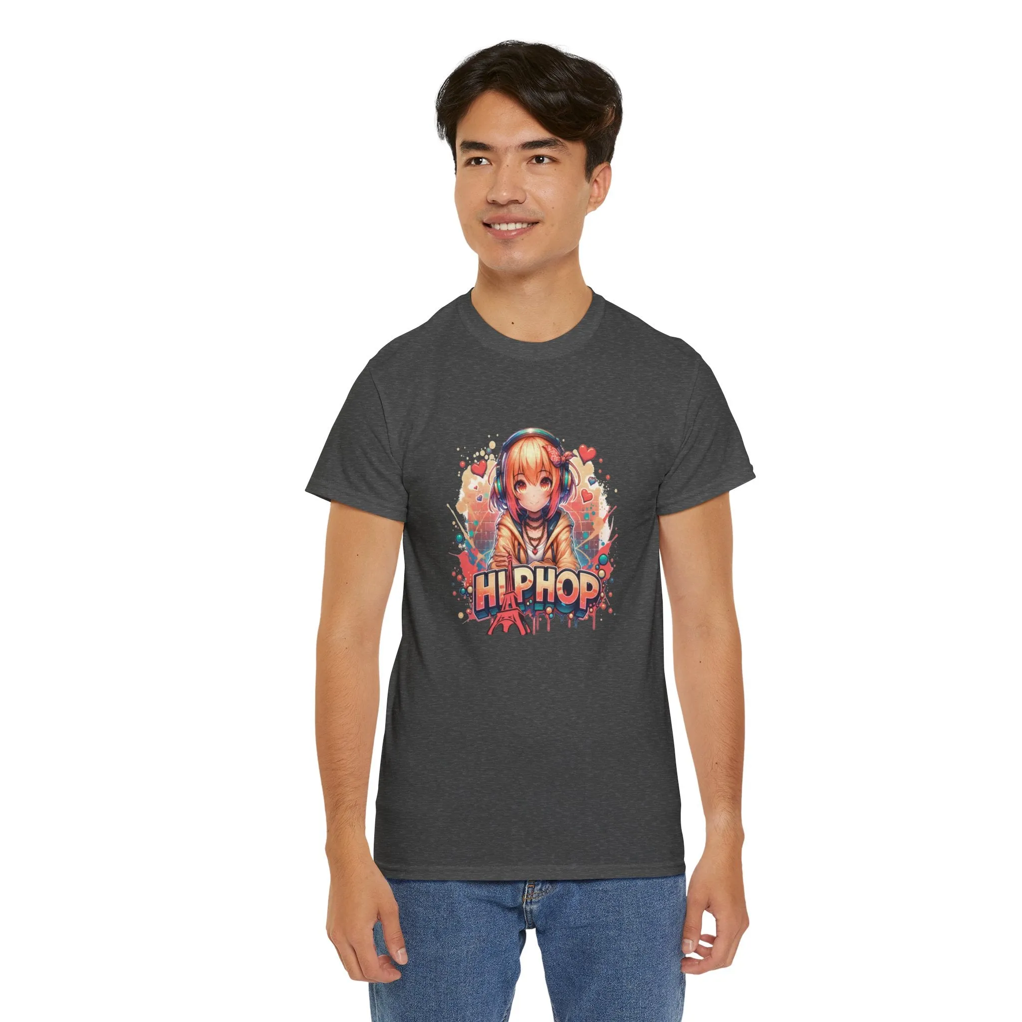 Graffiti Anime Girl Unisex Heavy Cotton Tee