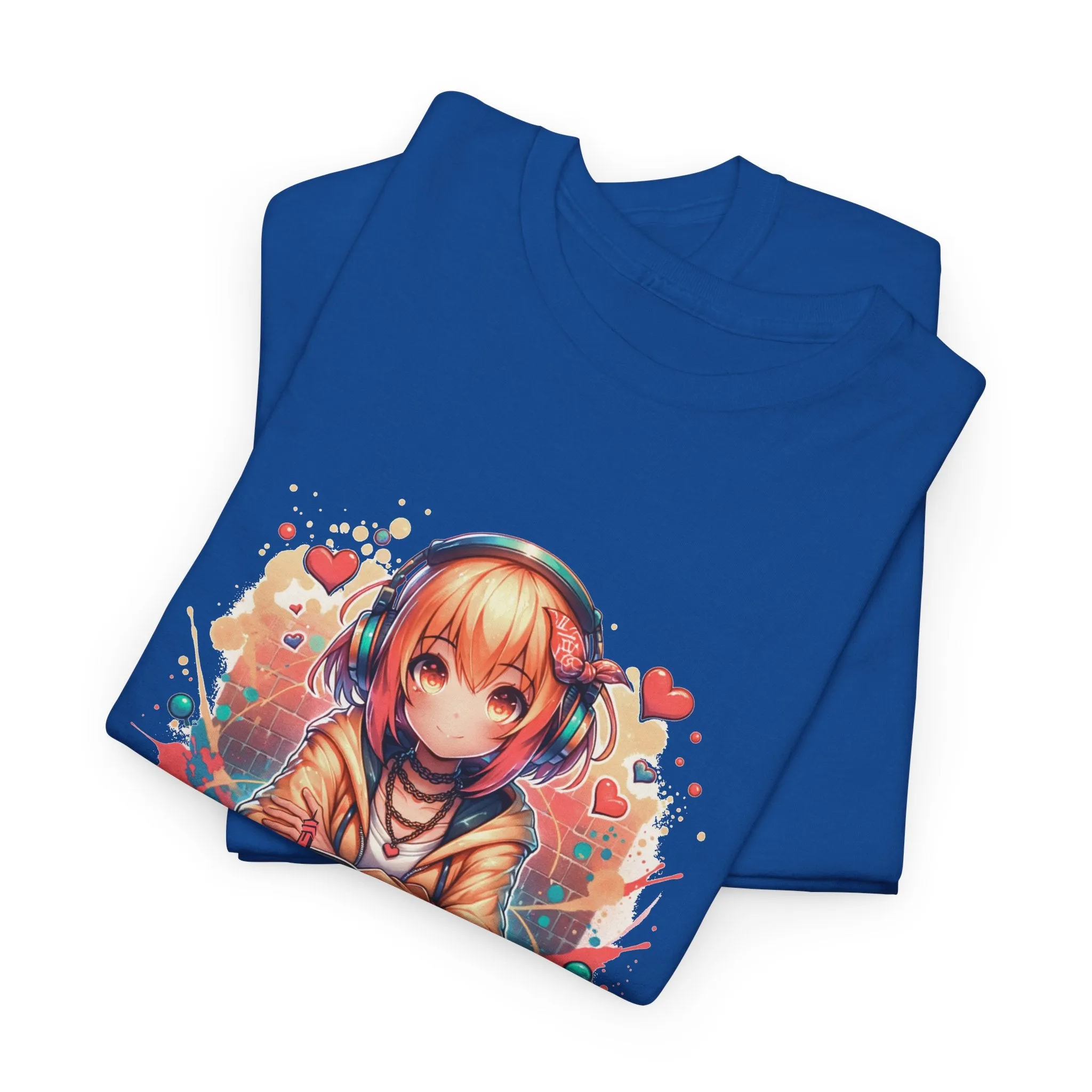 Graffiti Anime Girl Unisex Heavy Cotton Tee