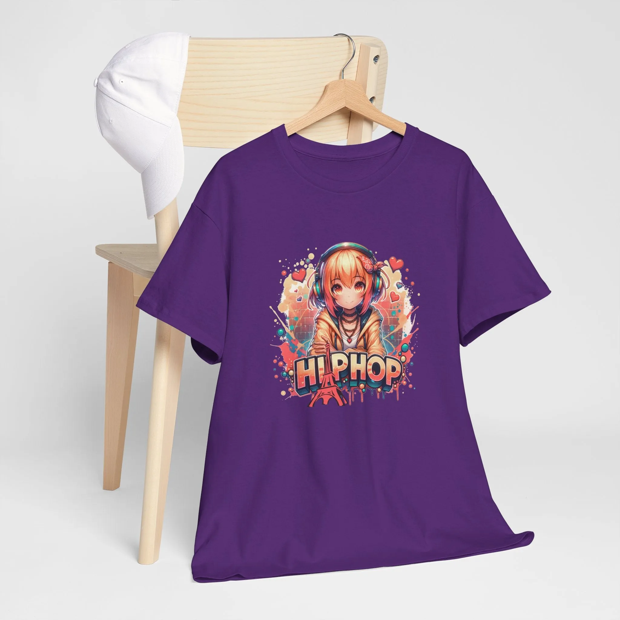 Graffiti Anime Girl Unisex Heavy Cotton Tee