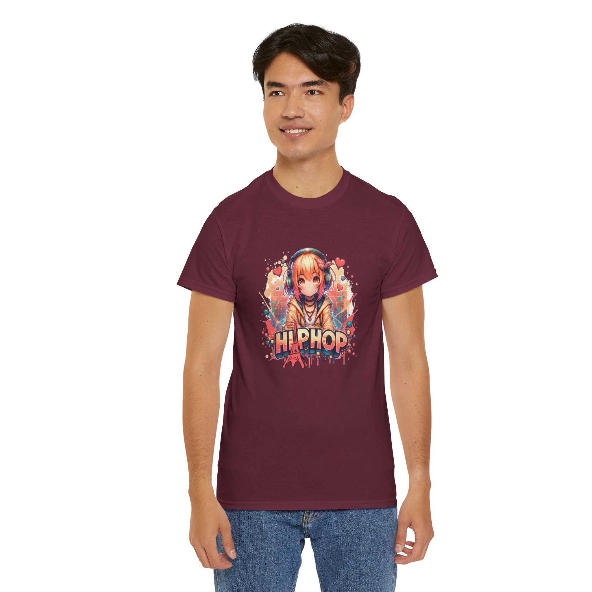 Graffiti Anime Girl Unisex Heavy Cotton Tee